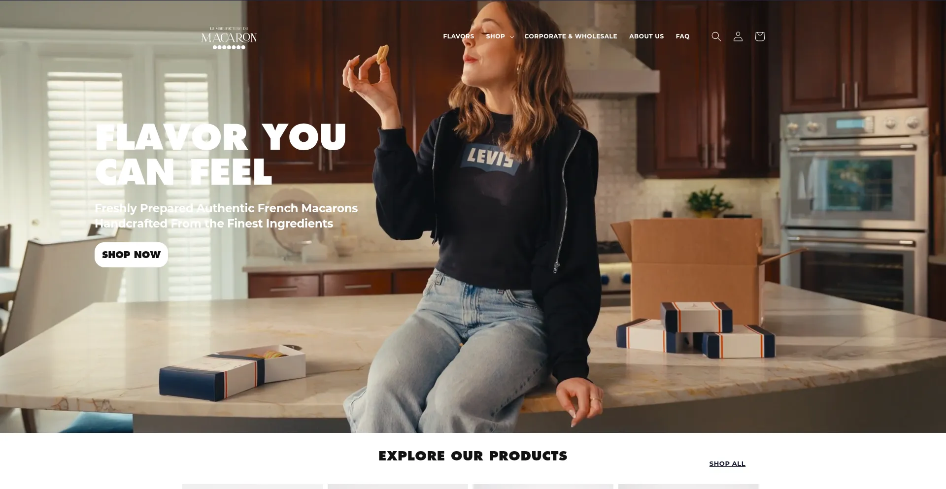 Website screenshot of Lmdmacaron.com