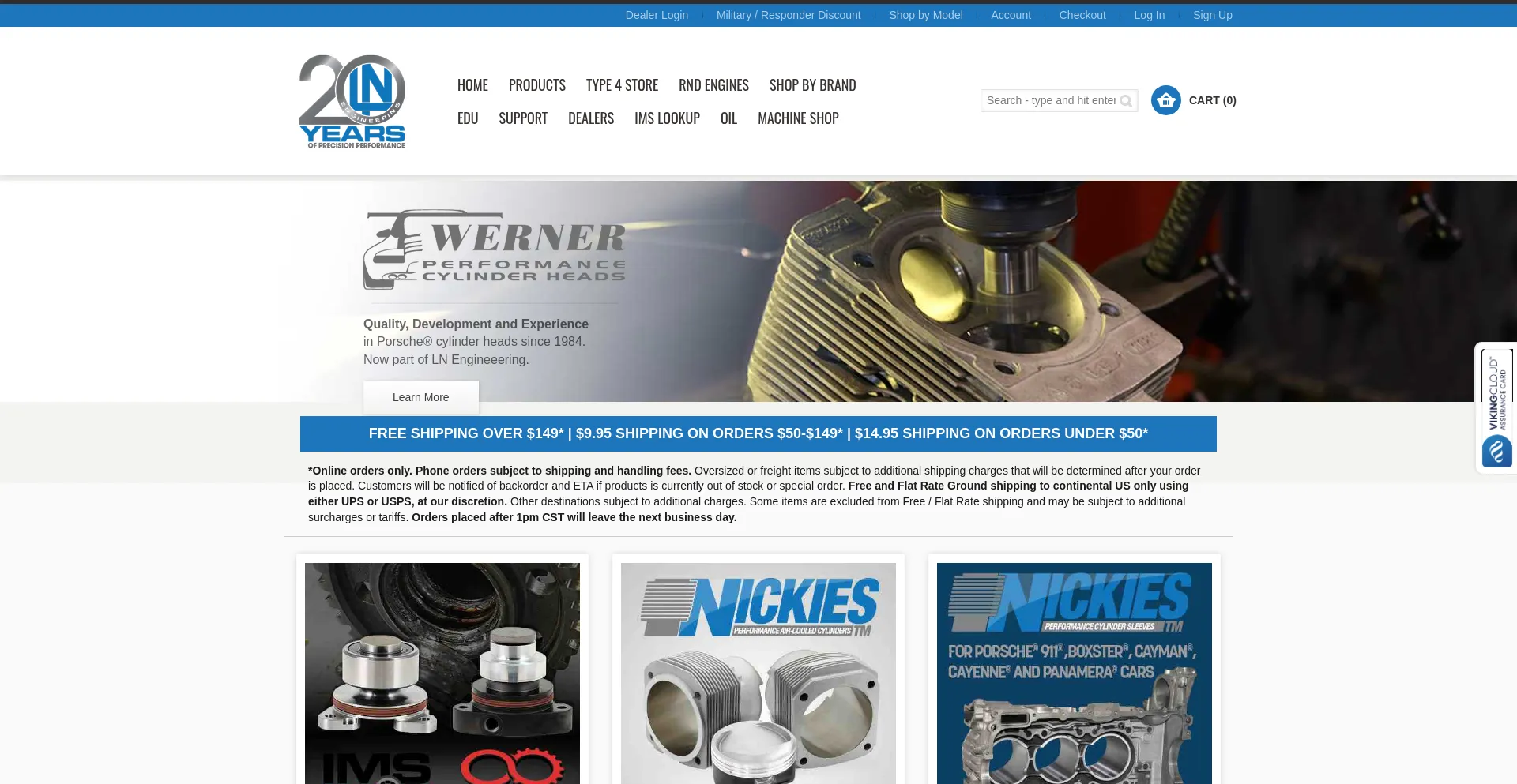 Website screenshot of Lnengineering.com