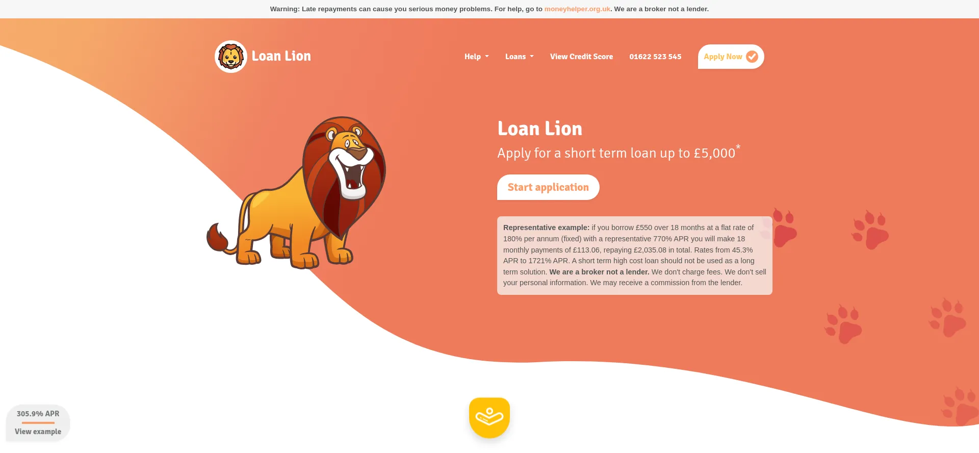 Loanlion.co.uk Screenshot