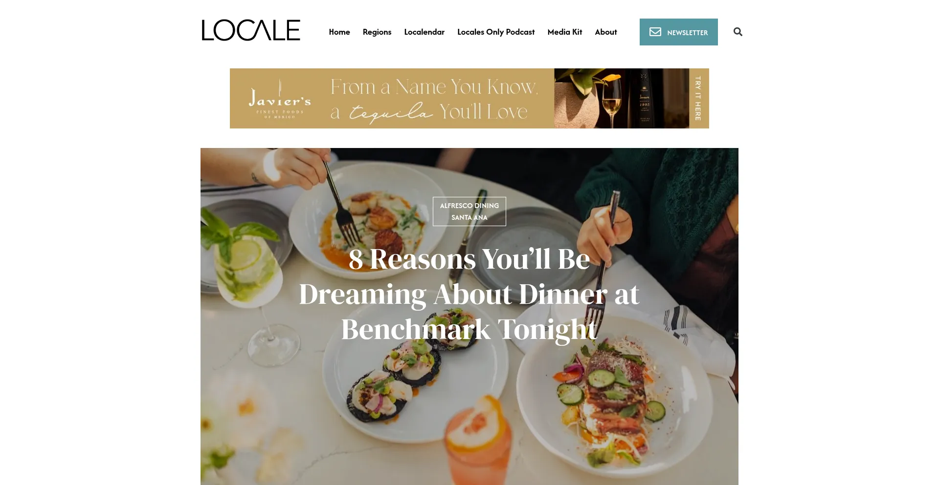 Website screenshot of Localemagazine.com