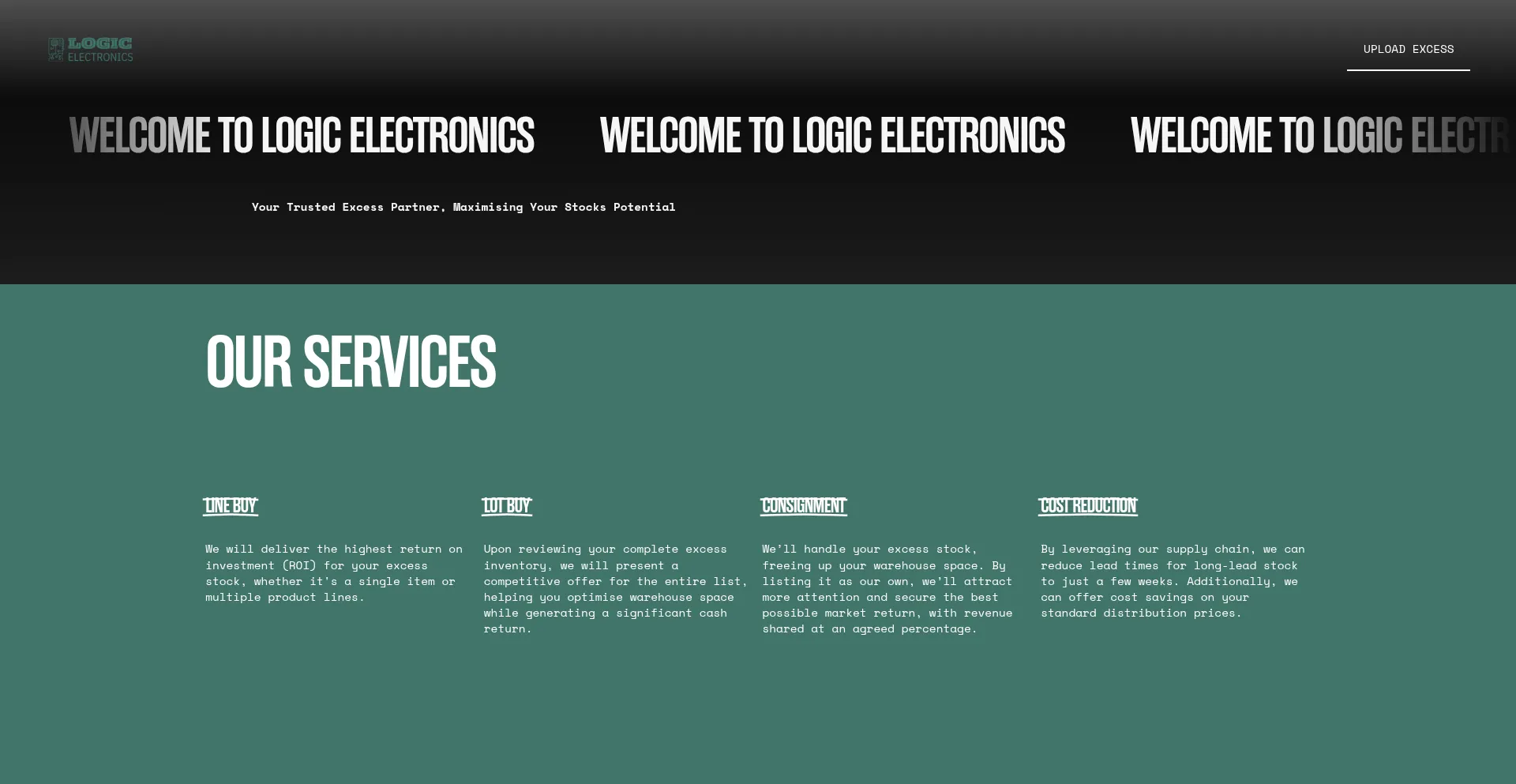 Website screenshot of Logicelectronics.co.uk