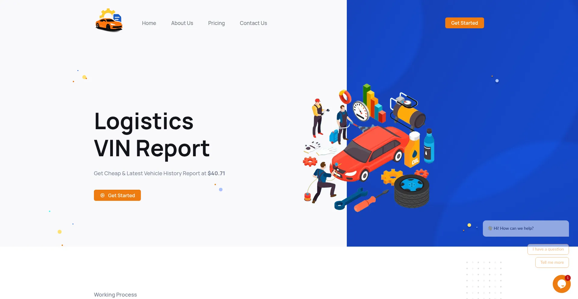 Website screenshot of Logisticsvinreport.com