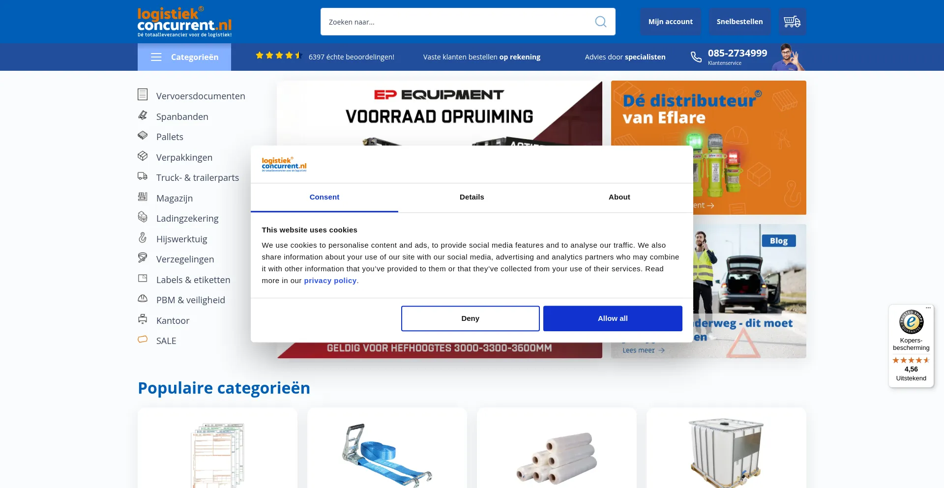 Website screenshot of Logistiekconcurrent.nl