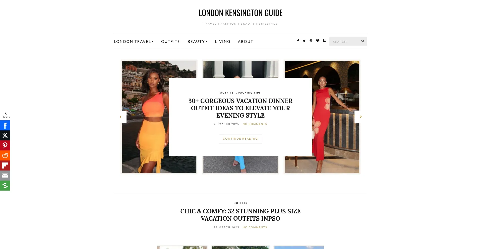 Website screenshot of Londonkensingtonguide.com