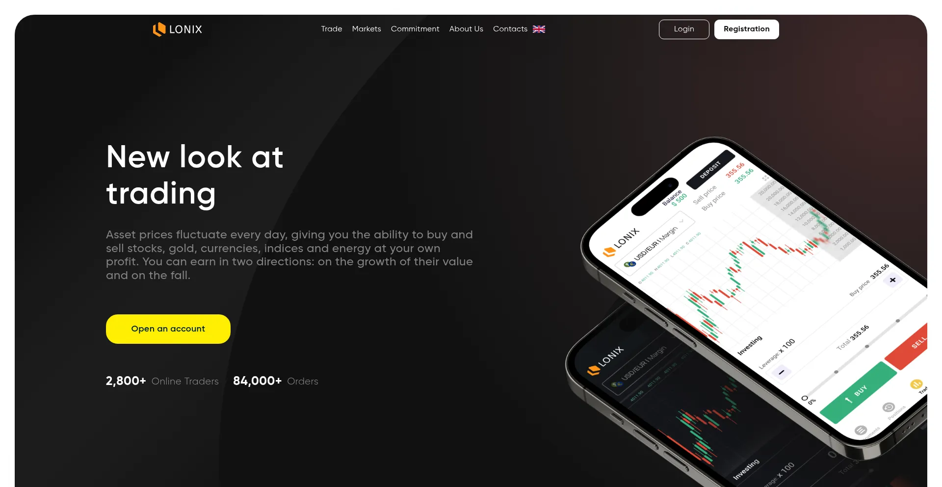 Website screenshot of Lonix.ad