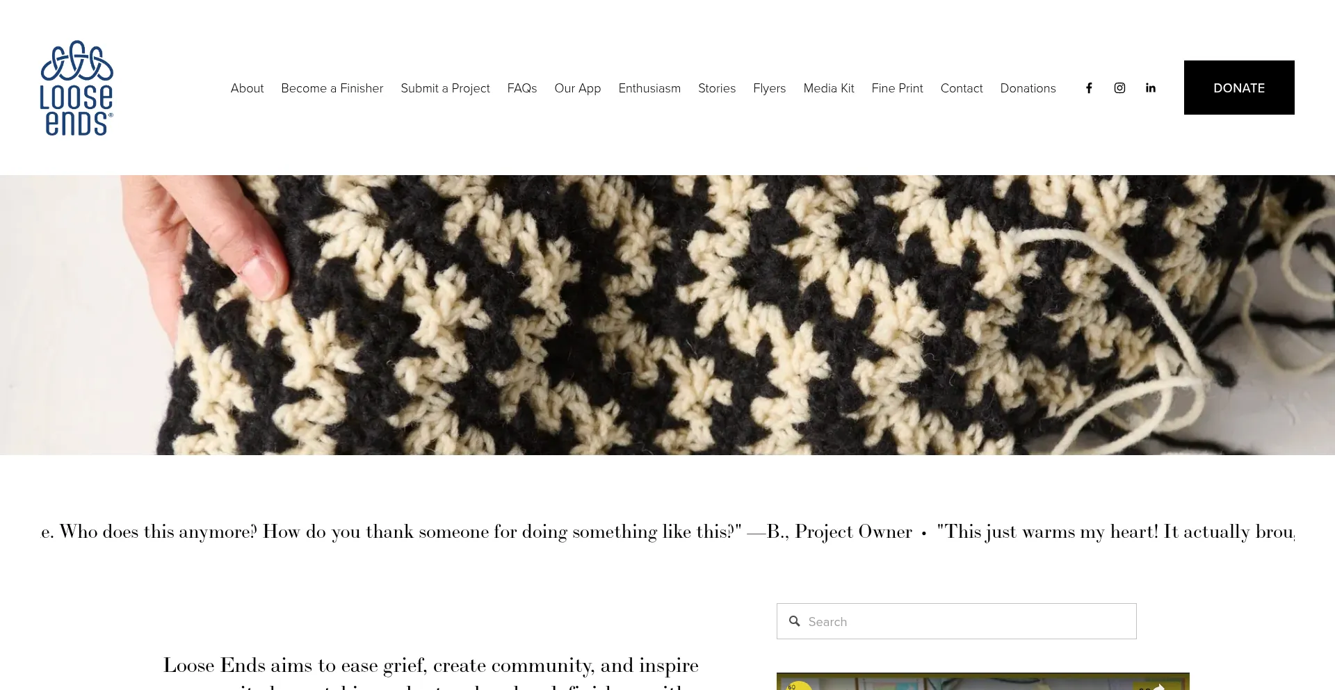 Looseendsproject.org Screenshot