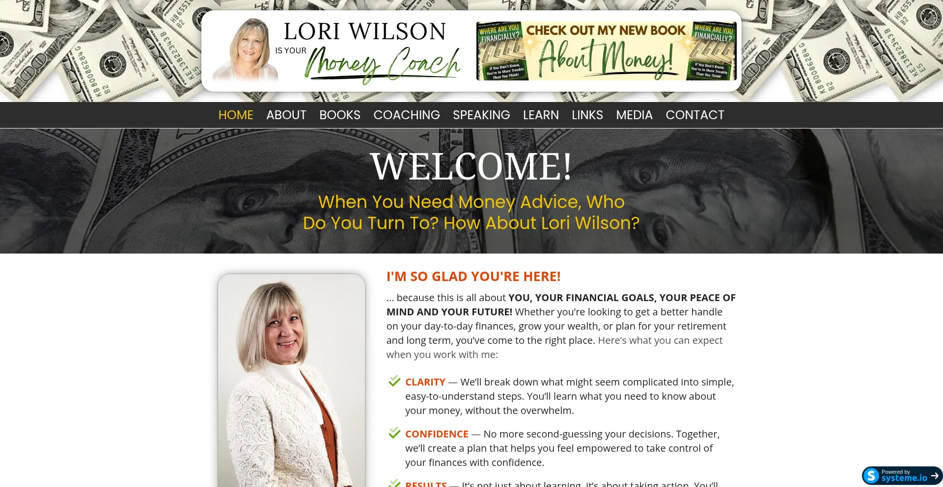 Lorimoneycoach.com Screenshot