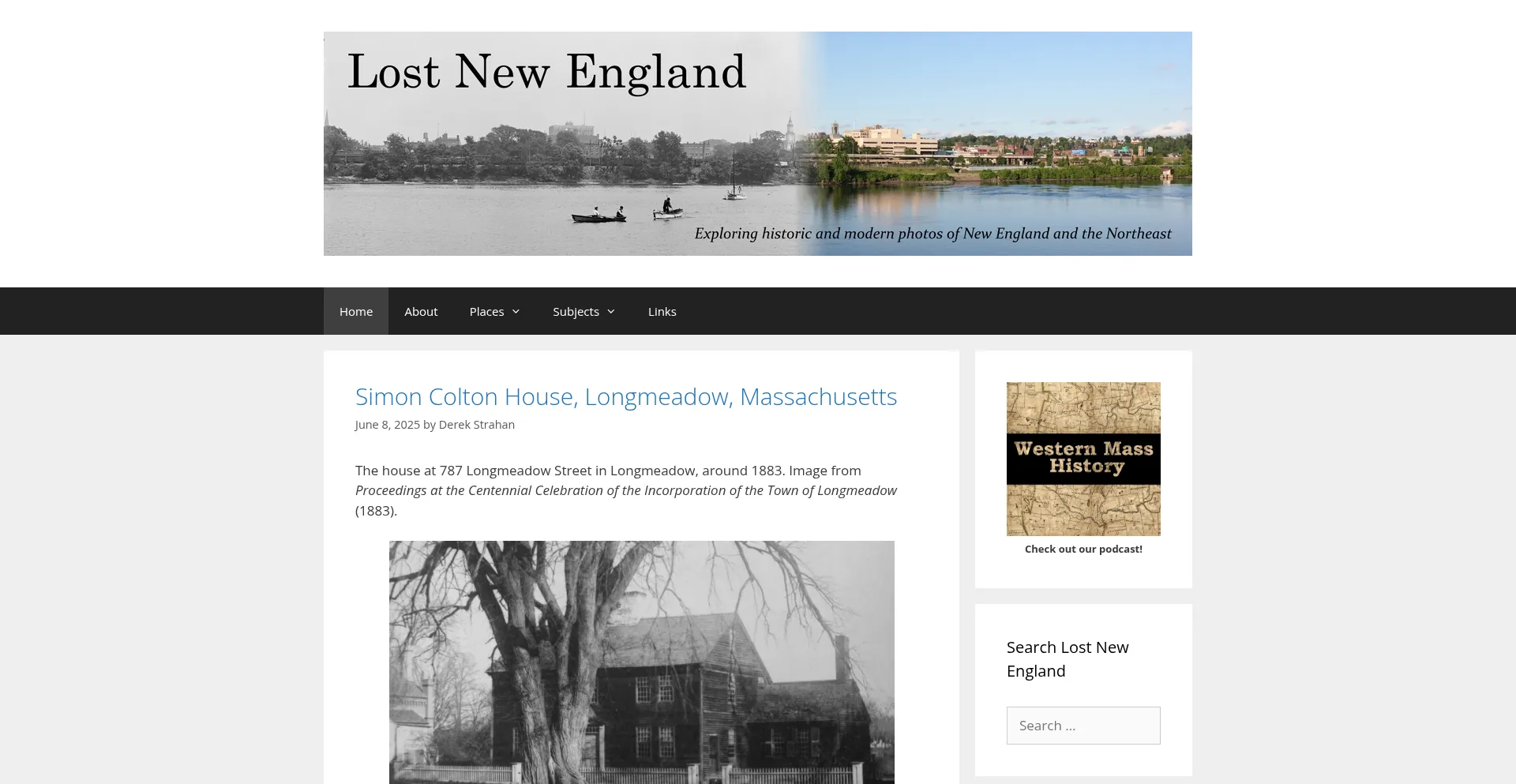 Website screenshot of Lostnewengland.com