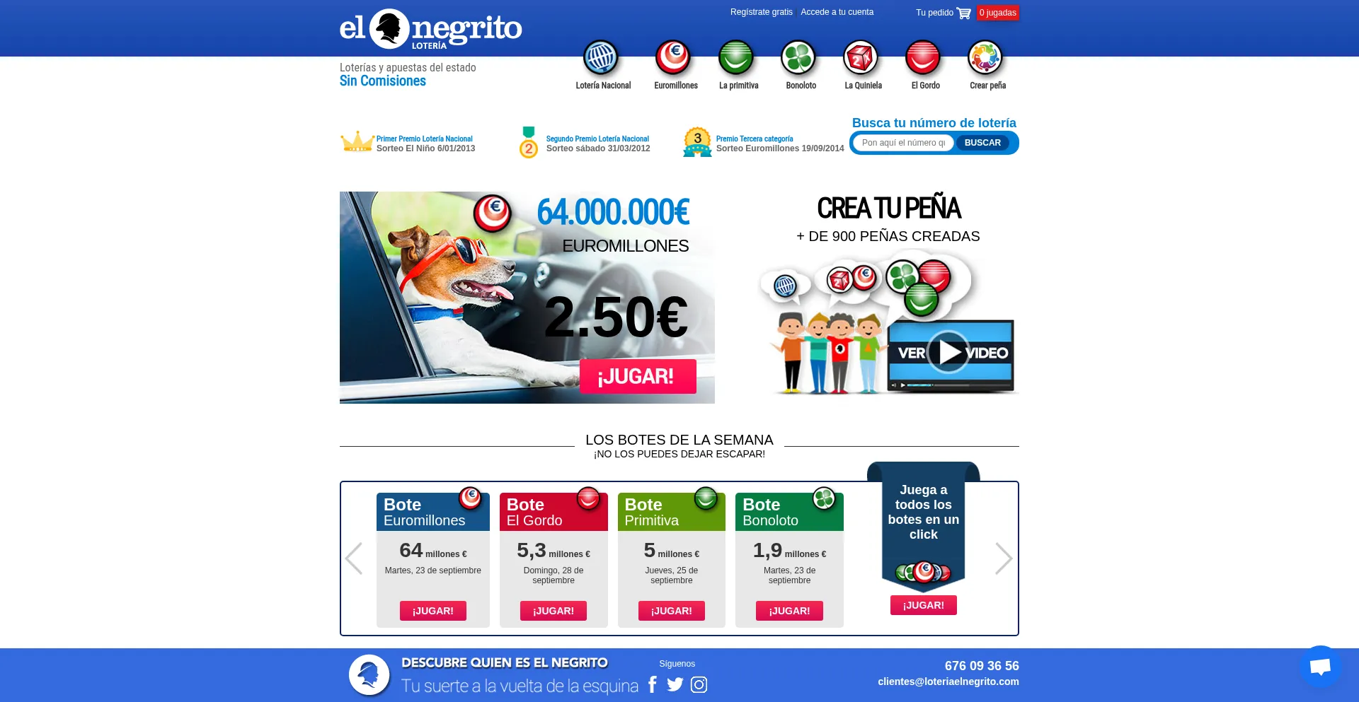Loteriaelnegrito.com Screenshot