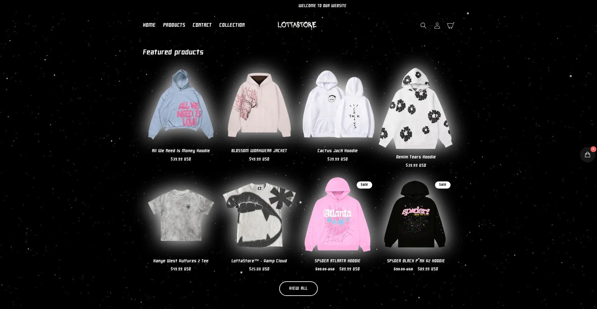 Website screenshot of Lottastore.com