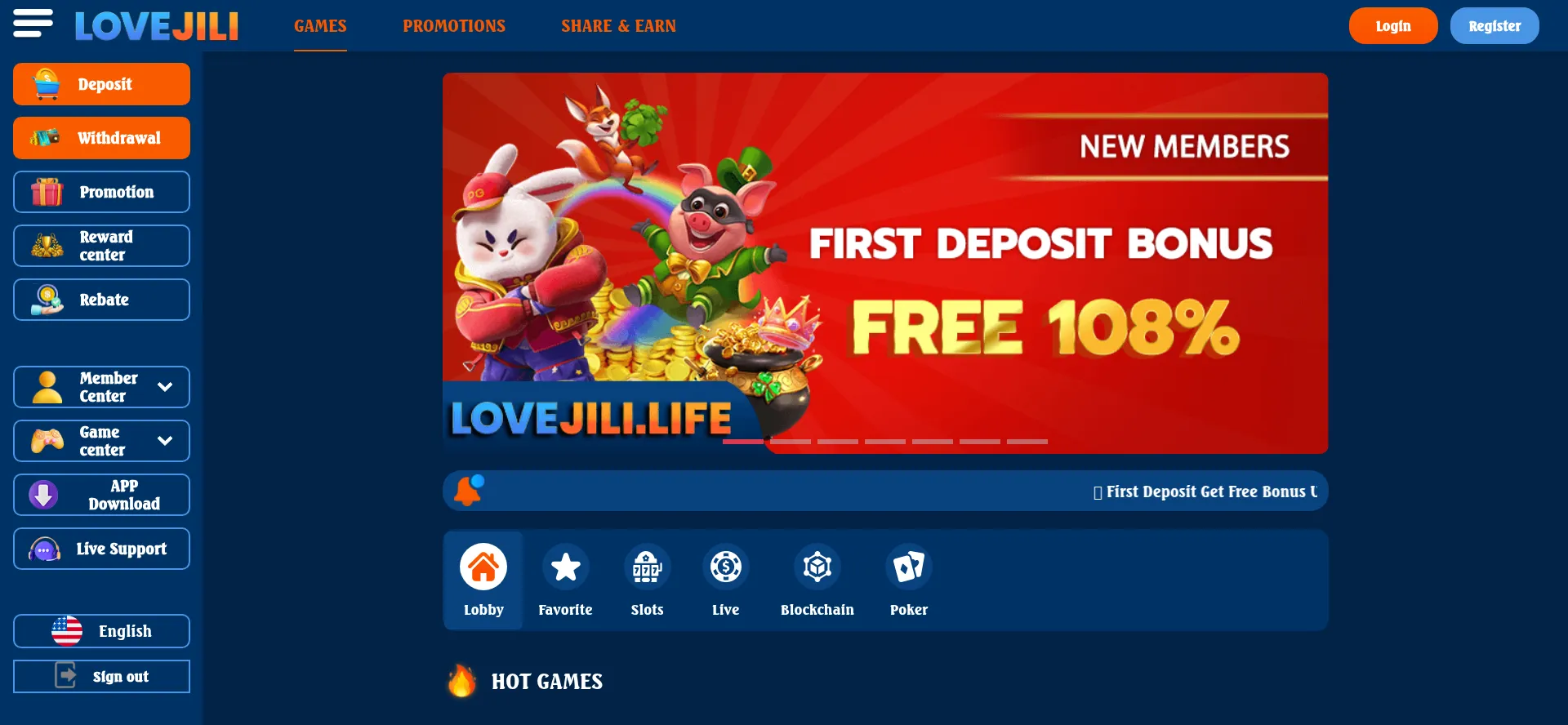 Website screenshot of Lovejili21.com