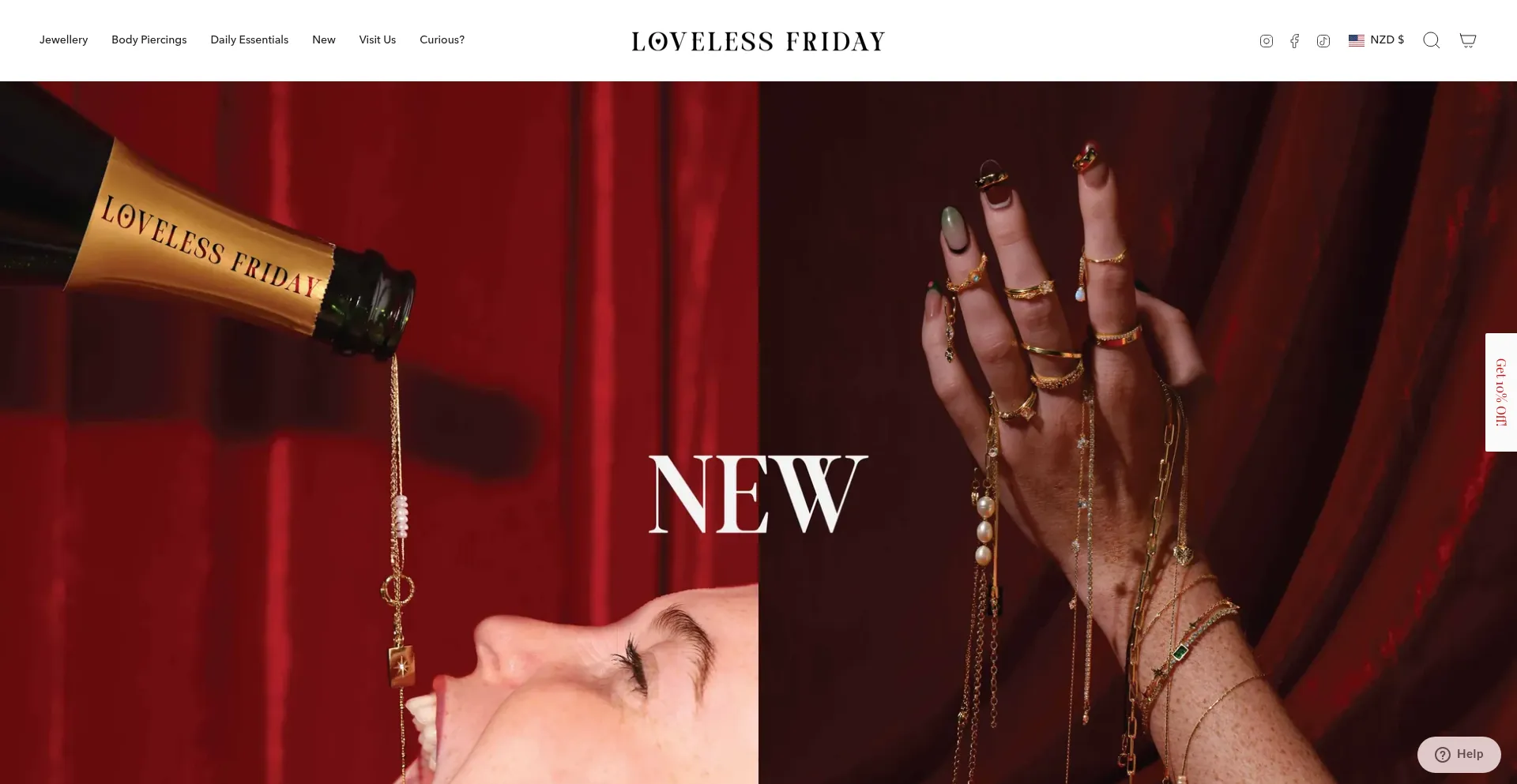 Website screenshot of Lovelessfriday.co.nz