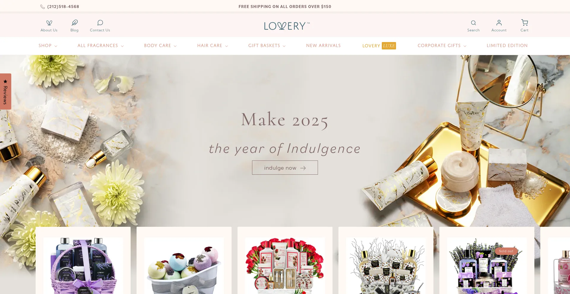 Website screenshot of Lovery.com