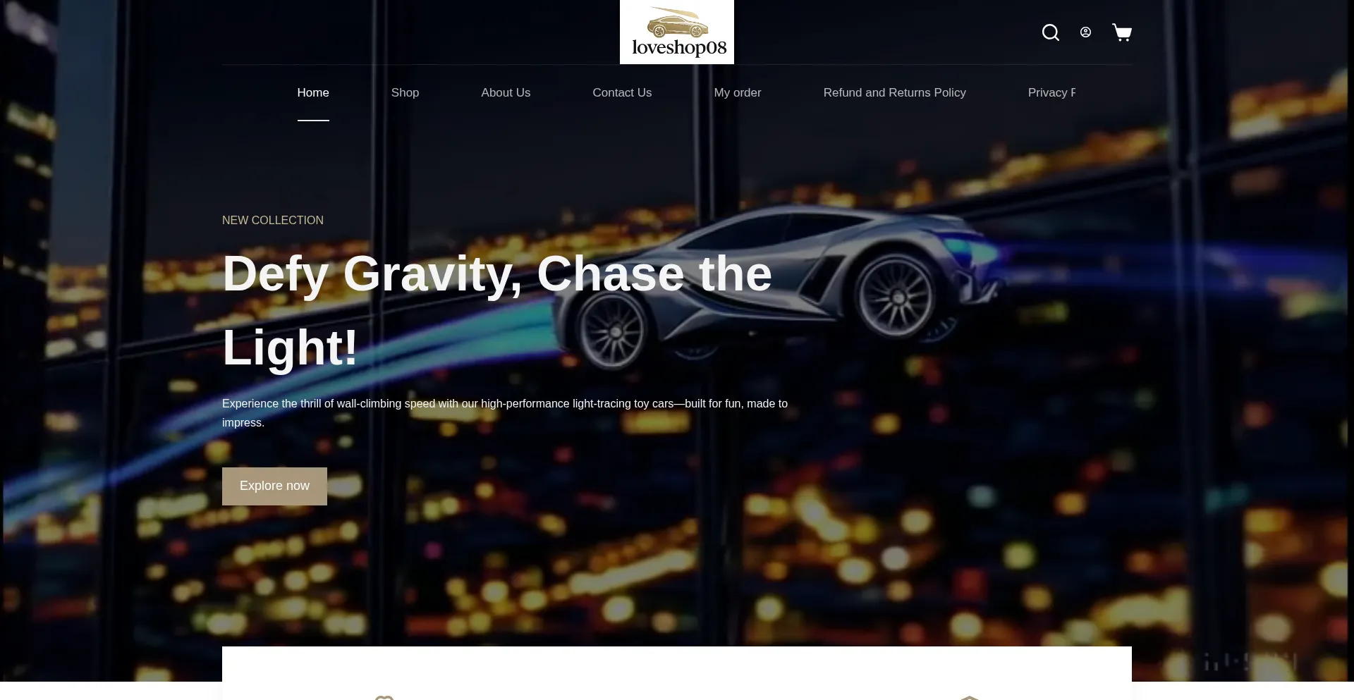 Website screenshot of Loveshop08.com