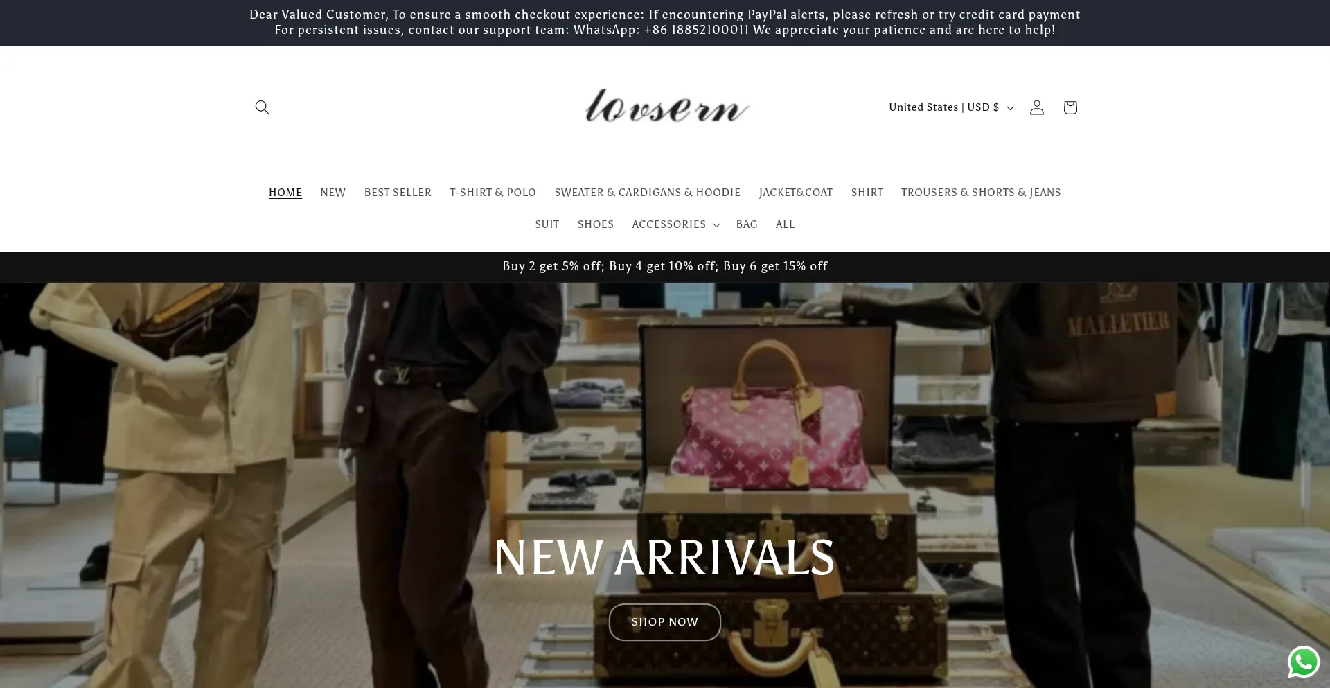Website screenshot of Lovsern.com