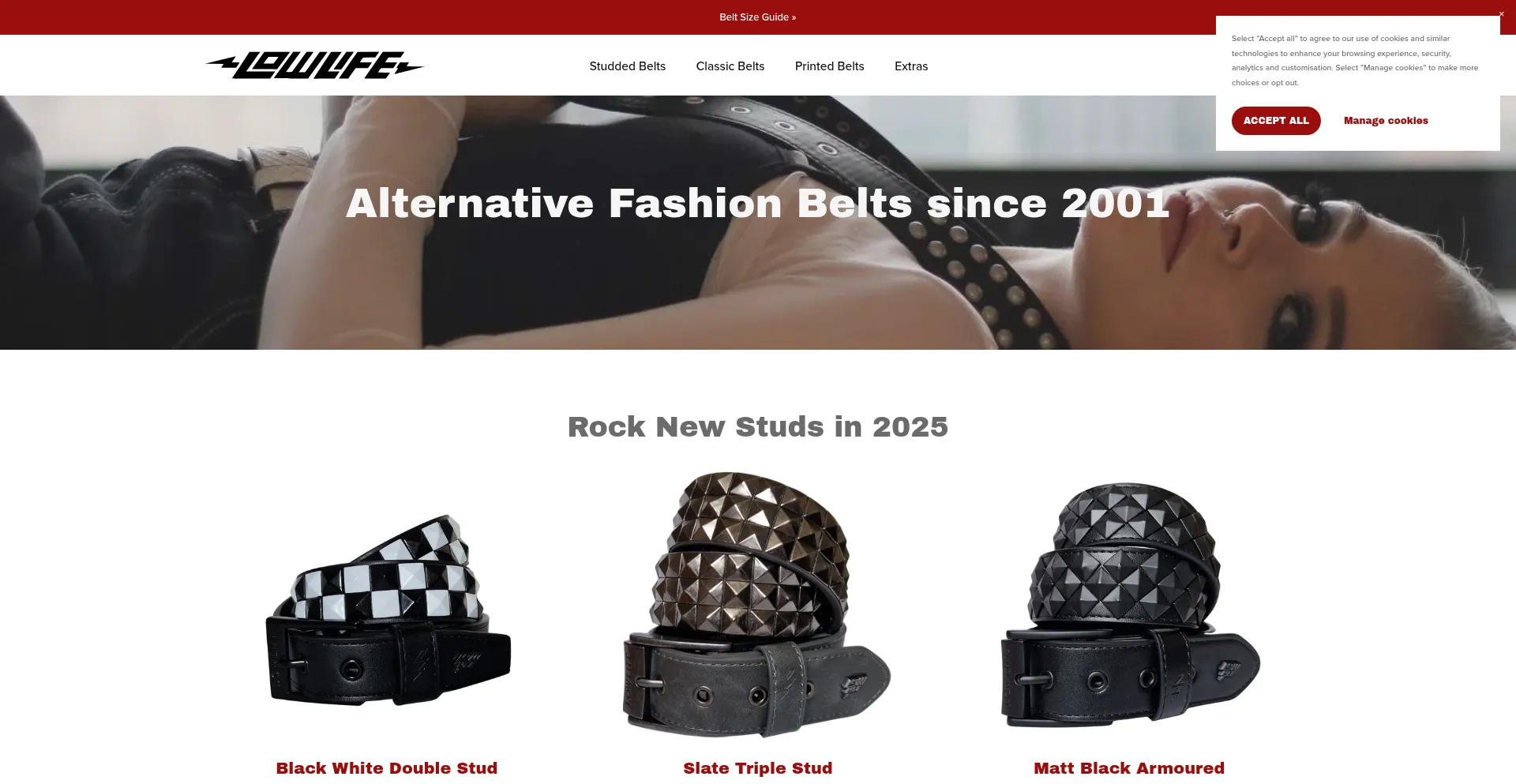 Website screenshot of Lowlife.com