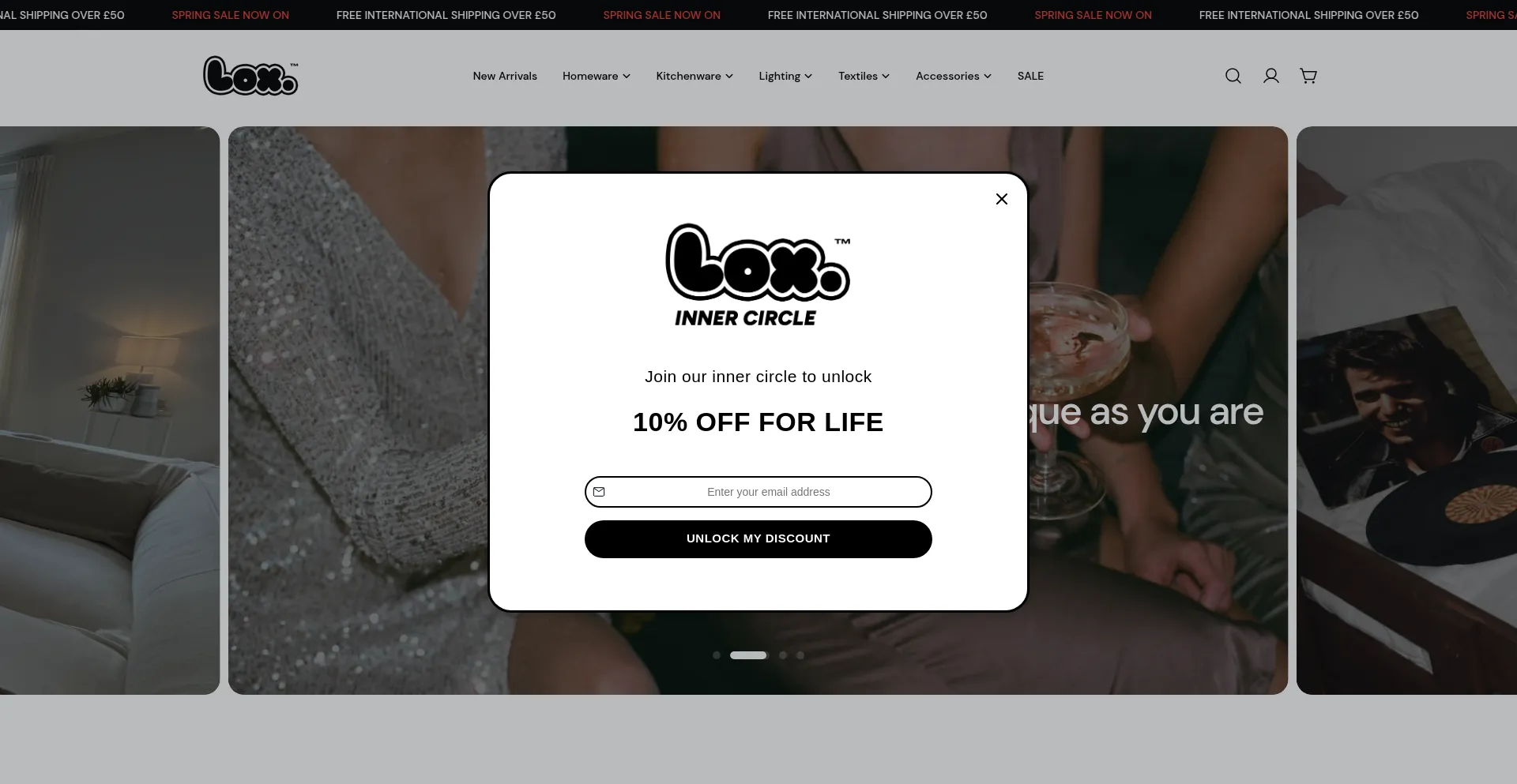Website screenshot of Lox.london