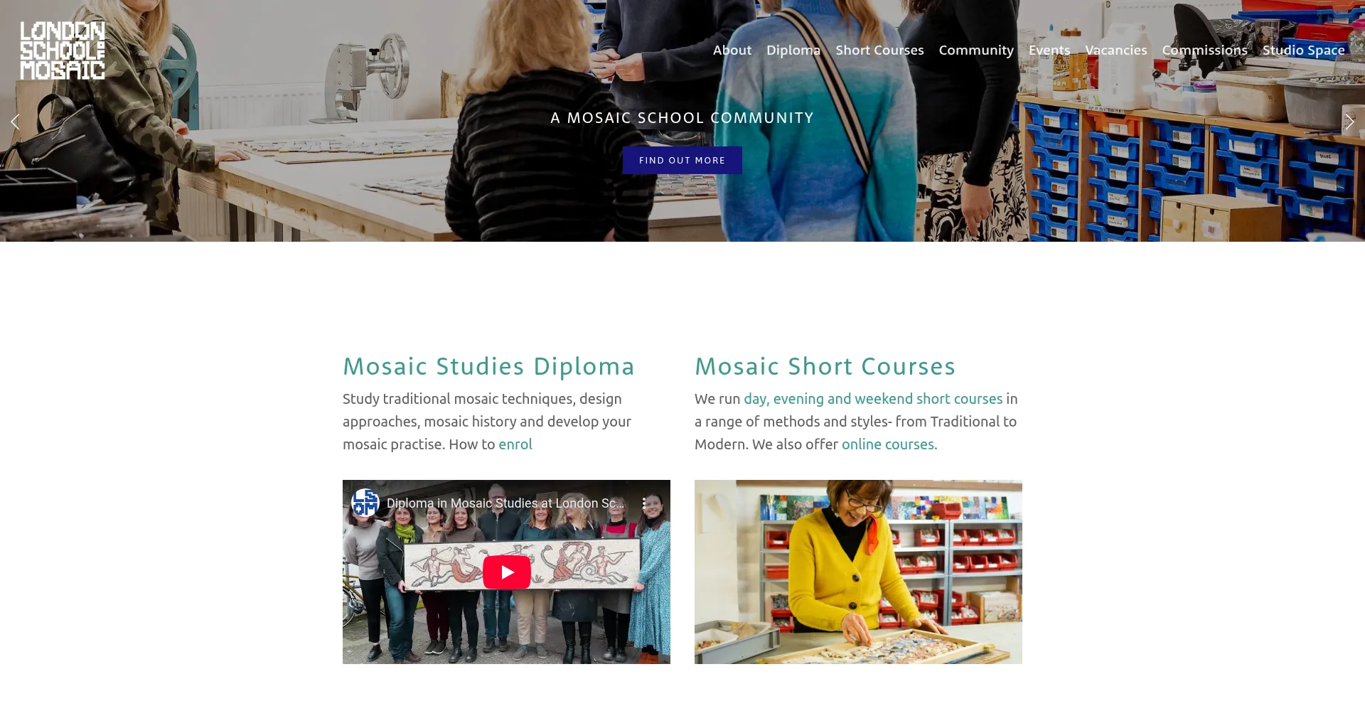 Website screenshot of Lsomosaic.com
