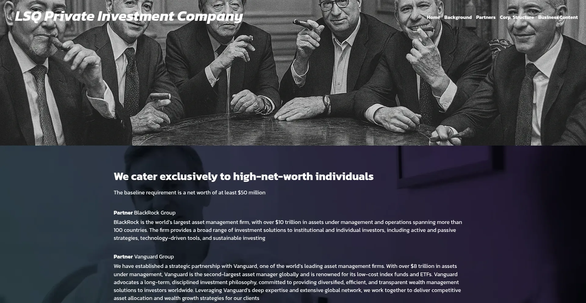 Website screenshot of Lsqinvestment.com
