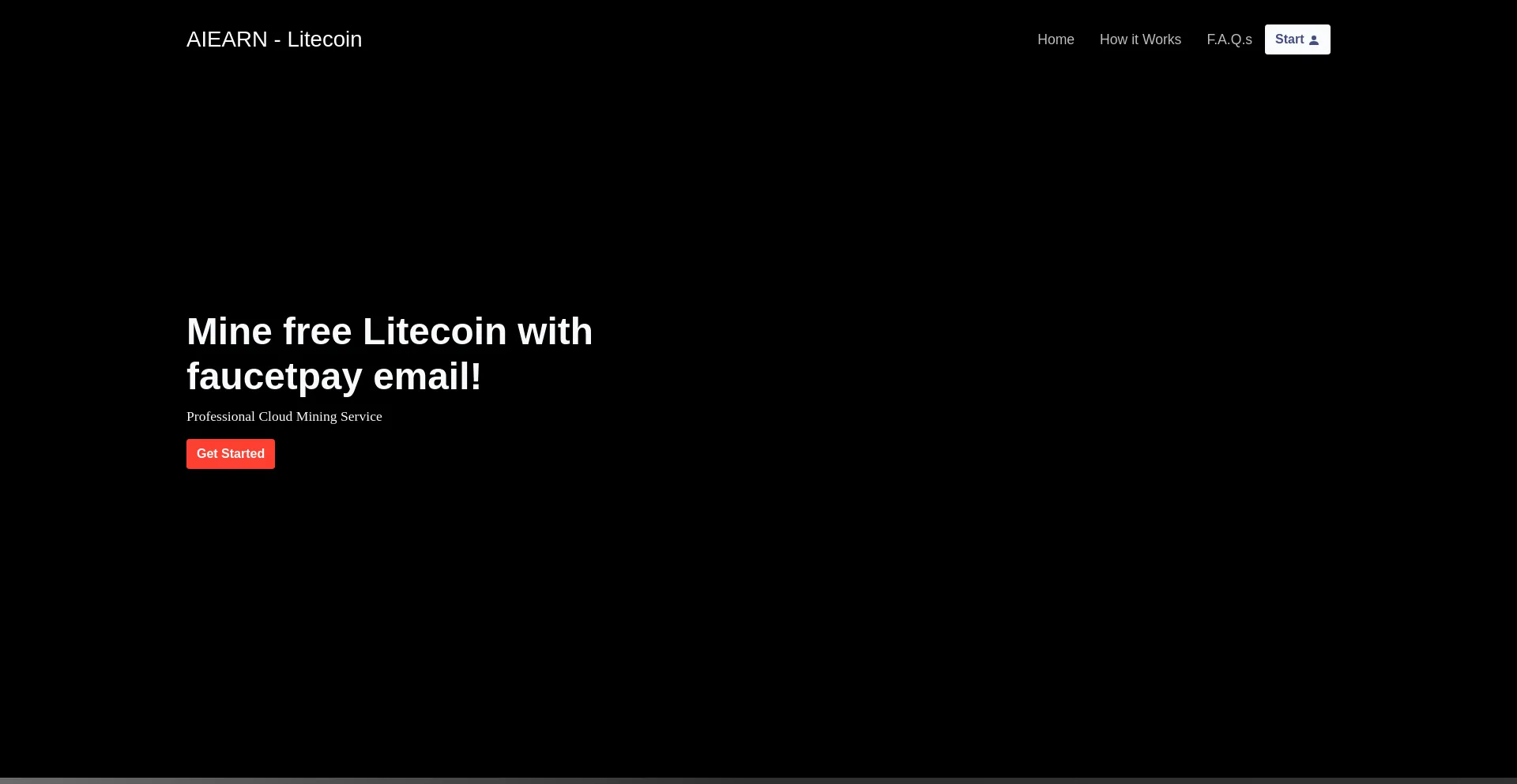Website screenshot of Ltc.aiearn.space