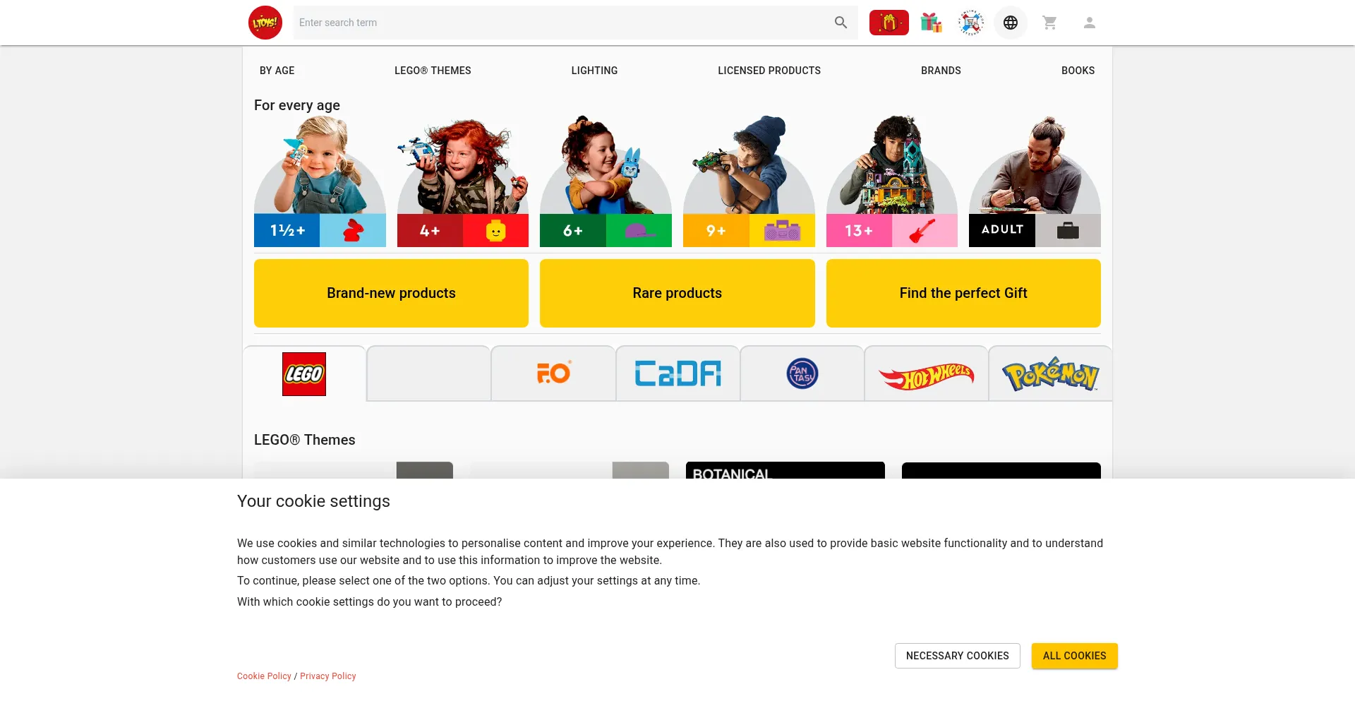 Website screenshot of Ltoys.lu
