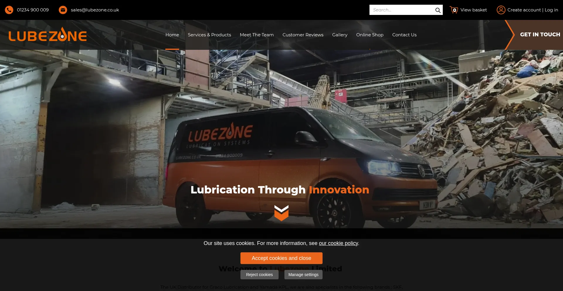 Website screenshot of Lubezone.co.uk