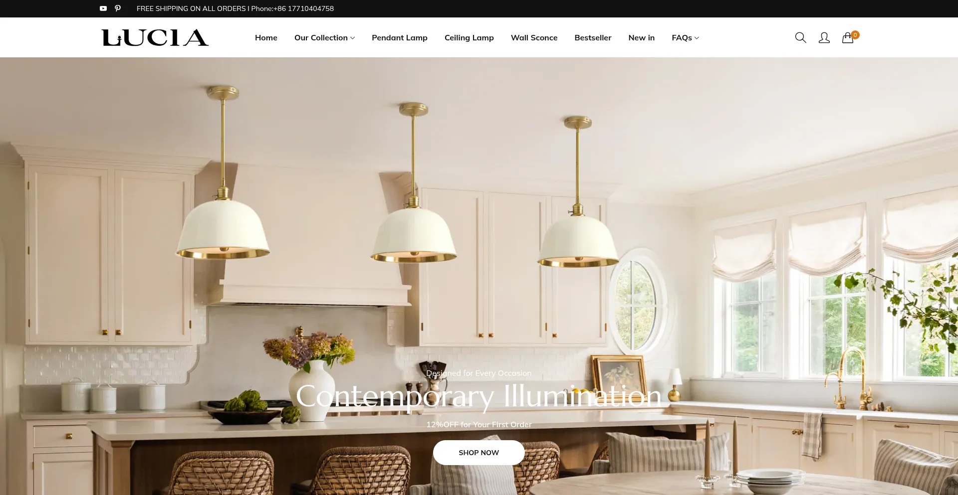 Website screenshot of Lucialiving.com