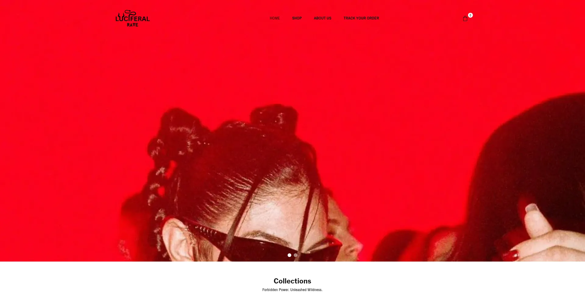 Website screenshot of Luciferalrave.com