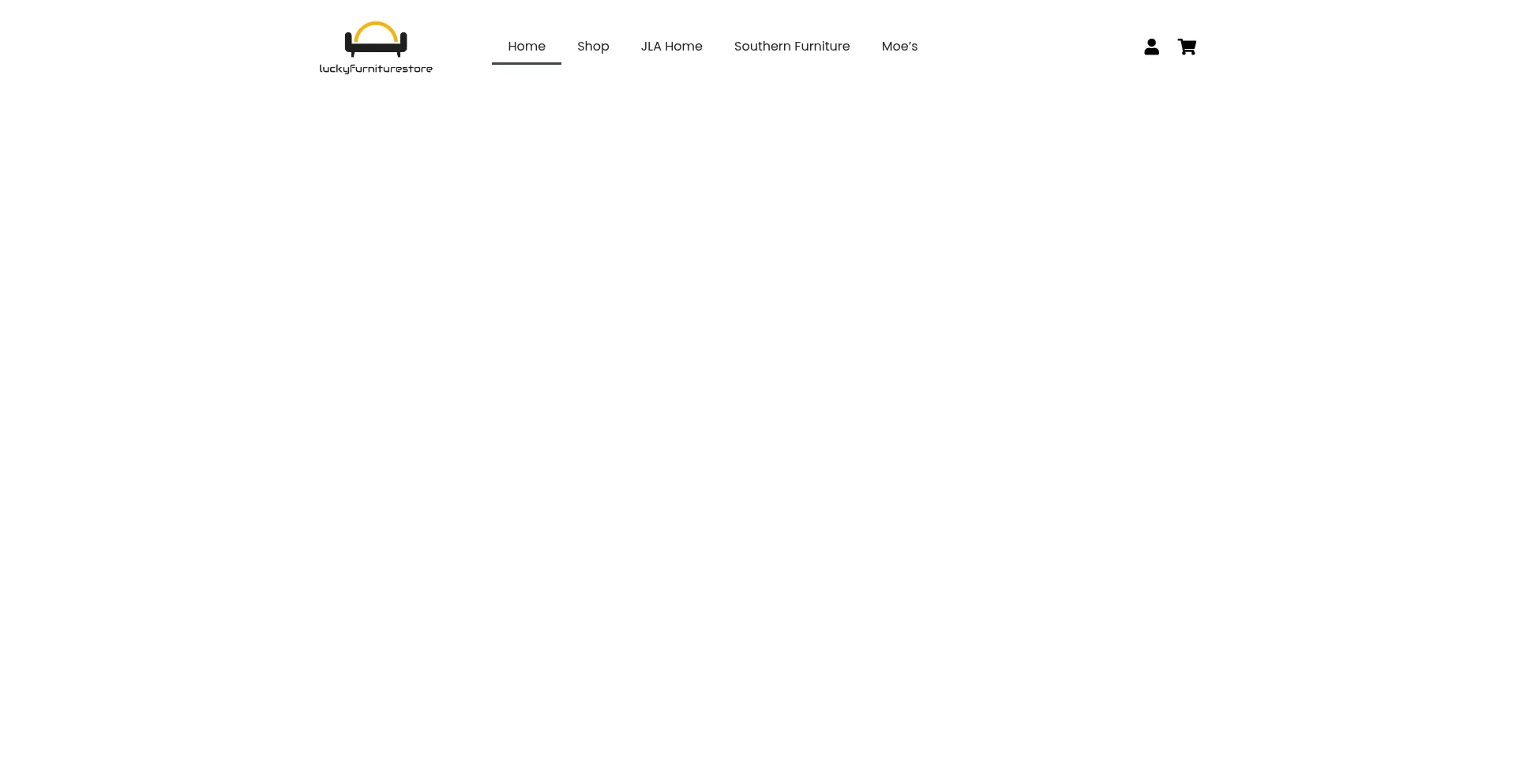 Website screenshot of Luckyfurniturestore.com