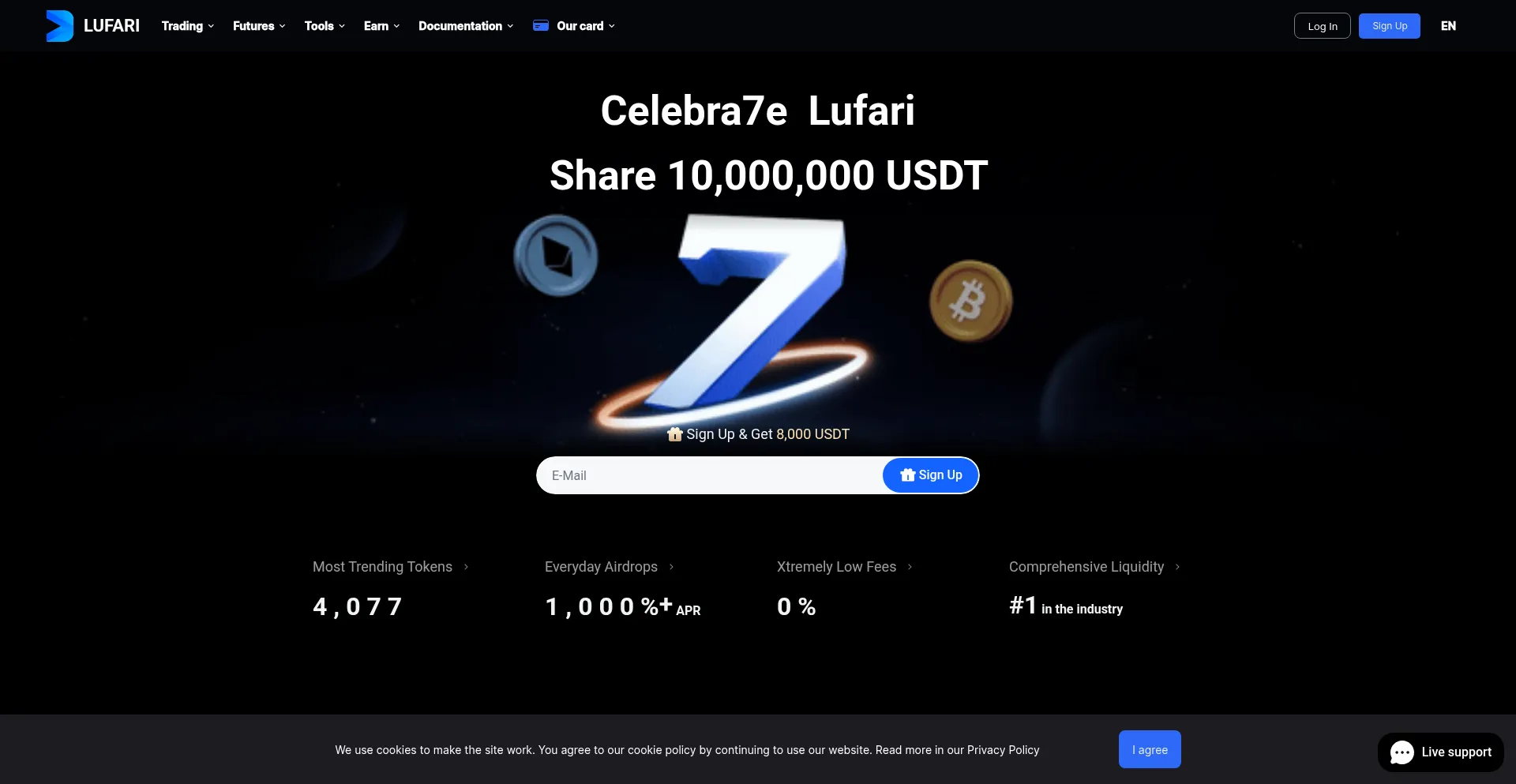 Website screenshot of Lufari.com