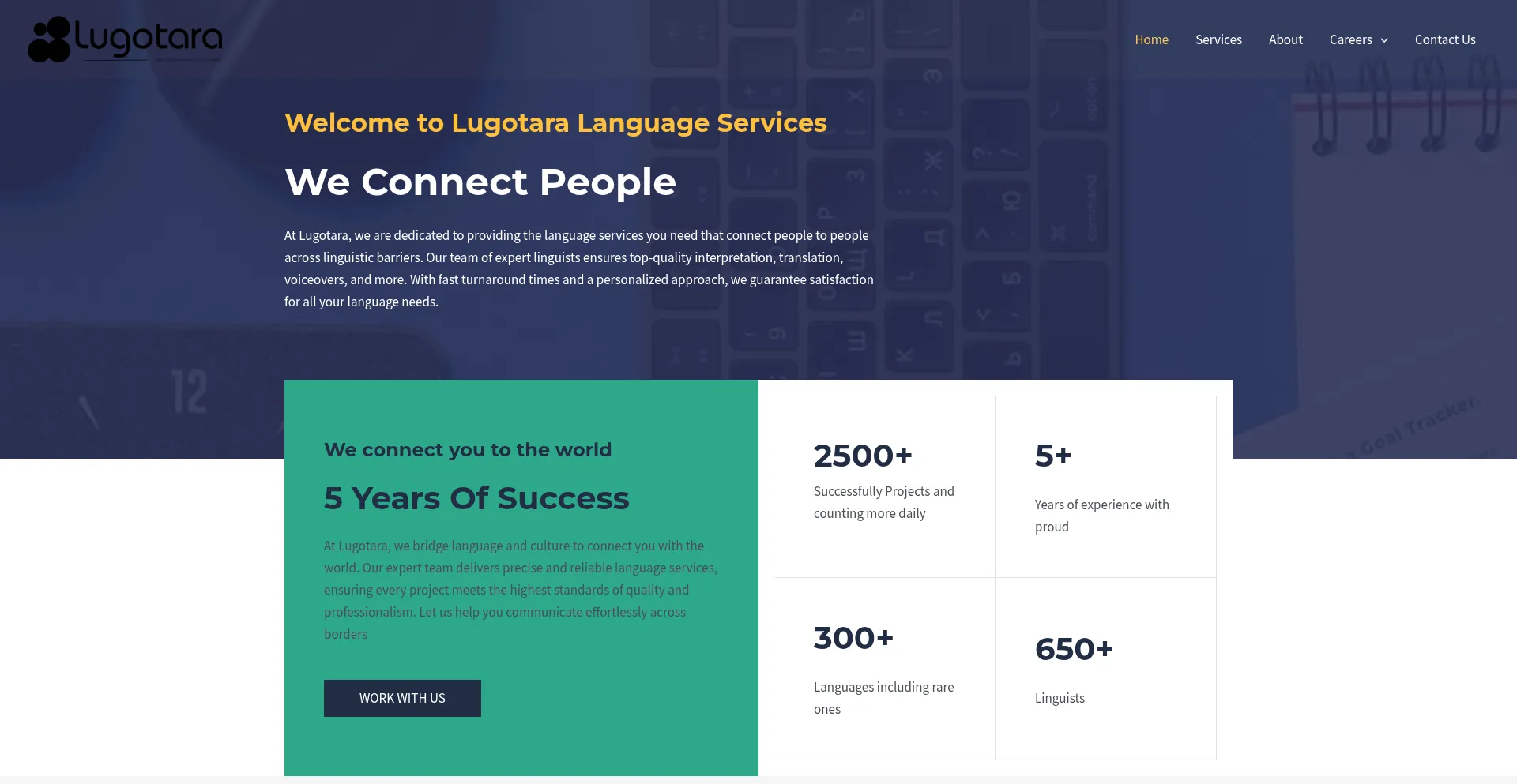 Website screenshot of Lugotara.com