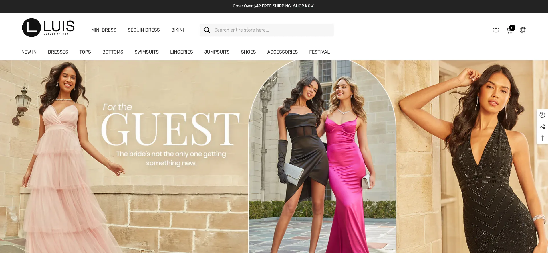 Website screenshot of Luisshop.com