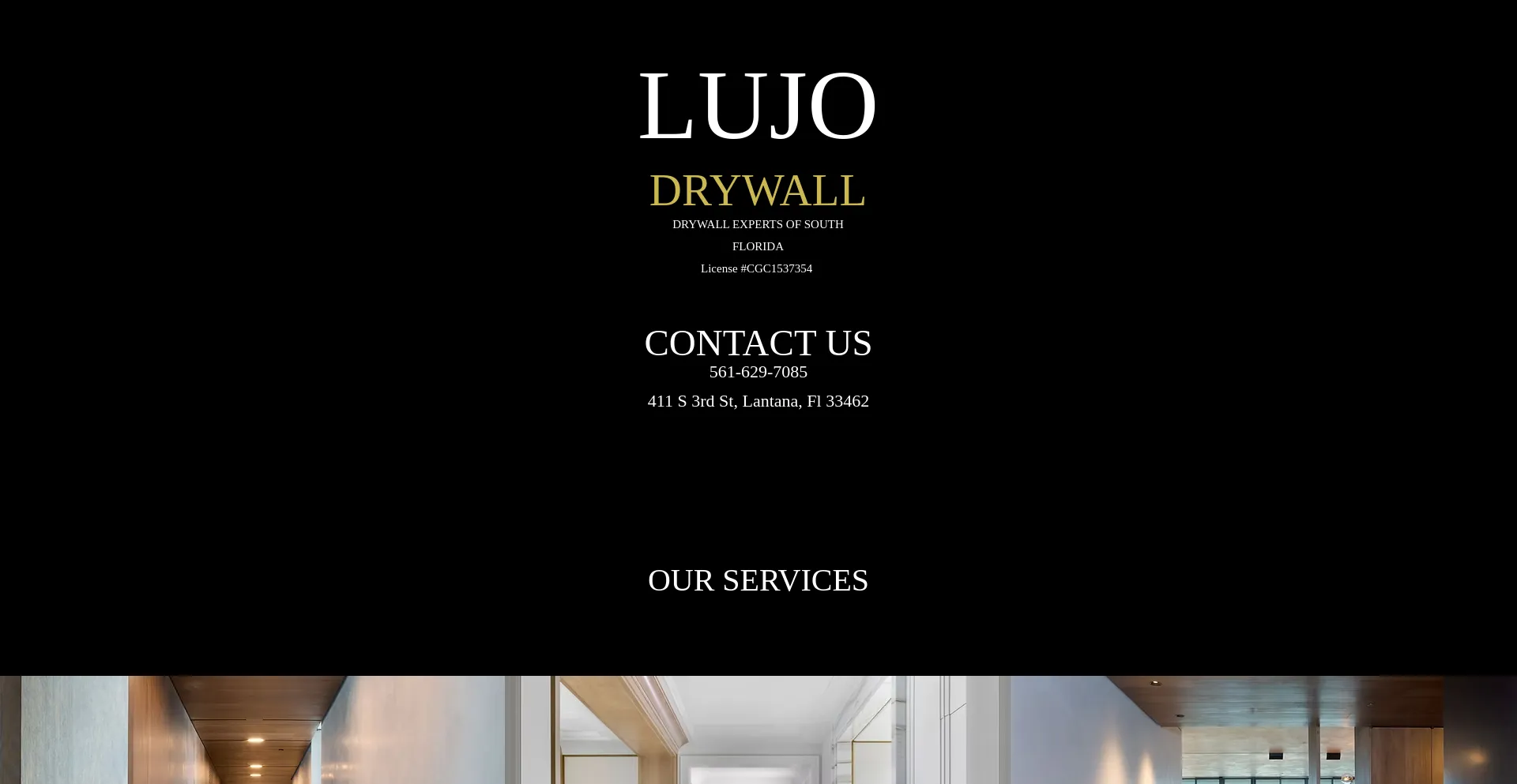 Website screenshot of Lujoconstruction.com