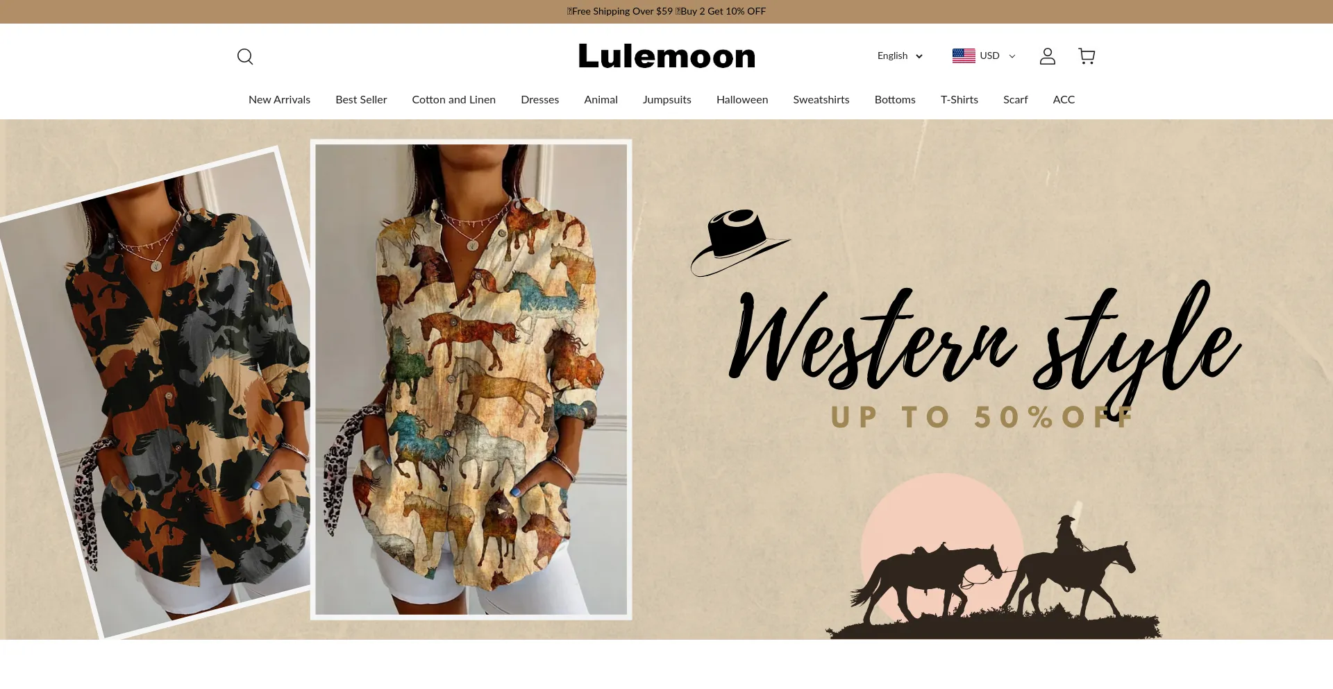 Website screenshot of Lulemoon.com