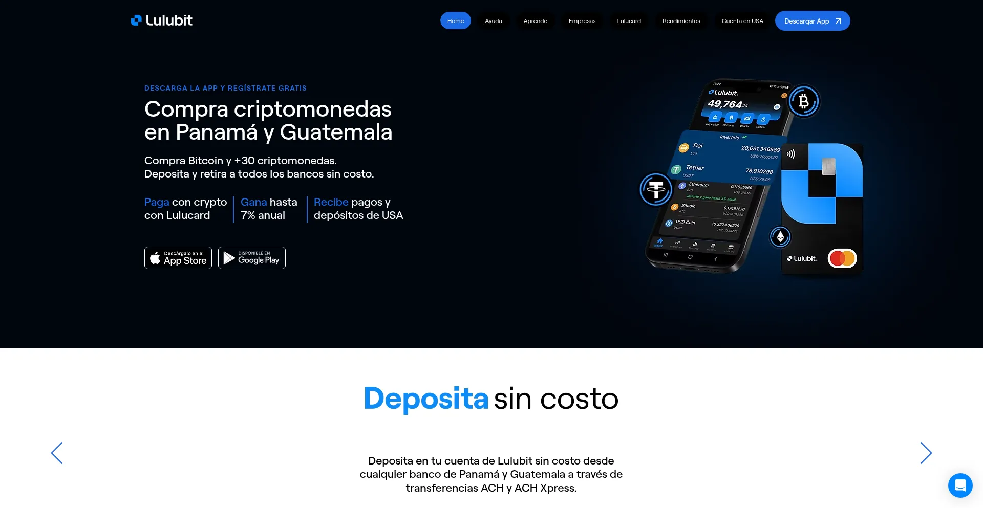 Website screenshot of Lulubit.app