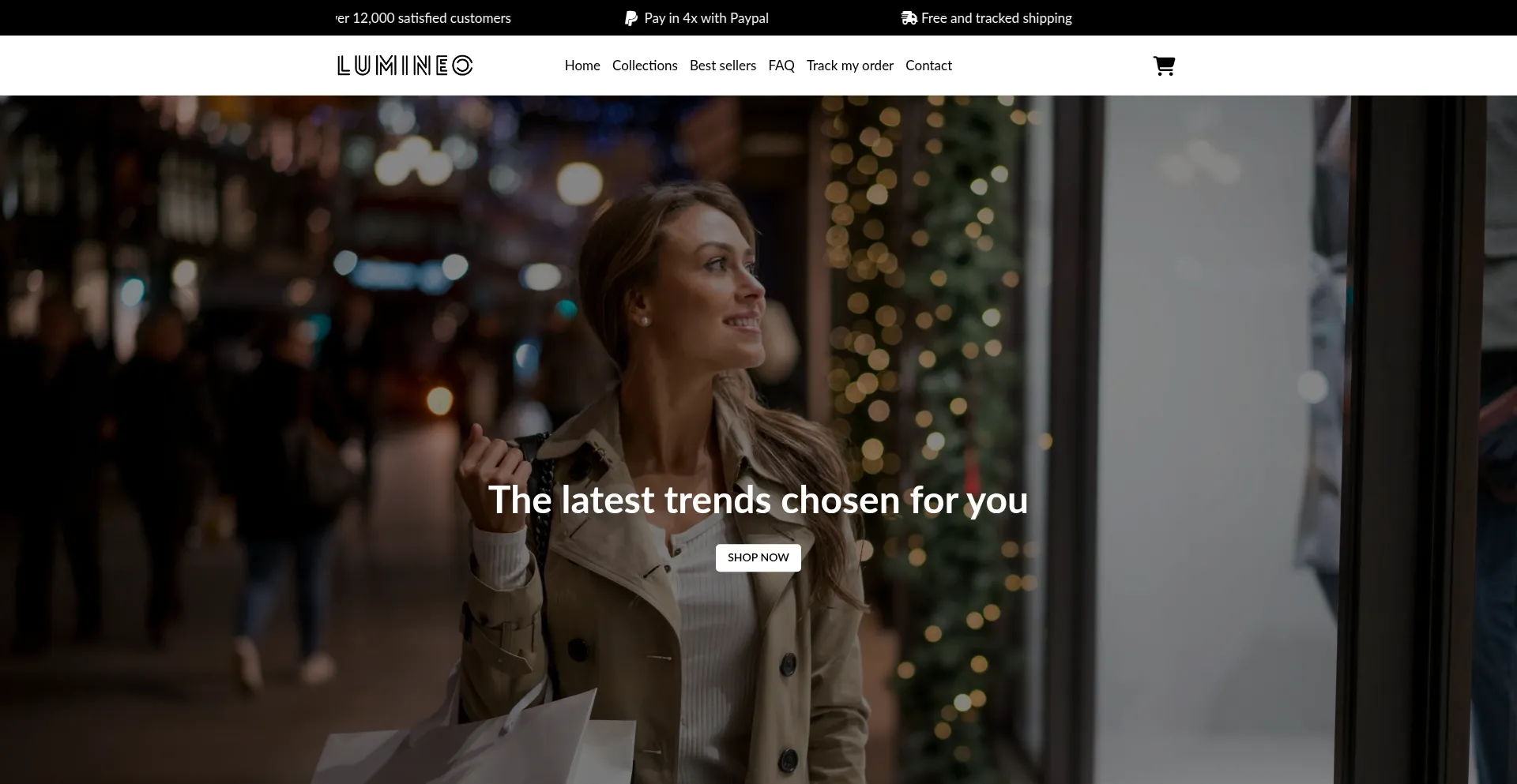 Website screenshot of Lumineofr.com