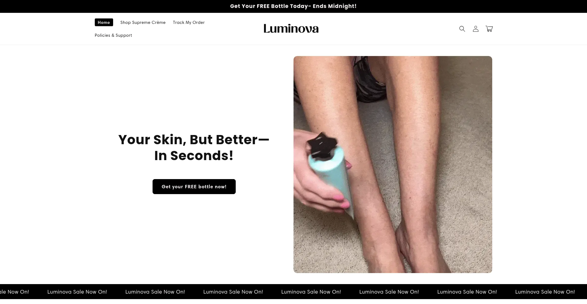Website screenshot of Luminovaltd.com