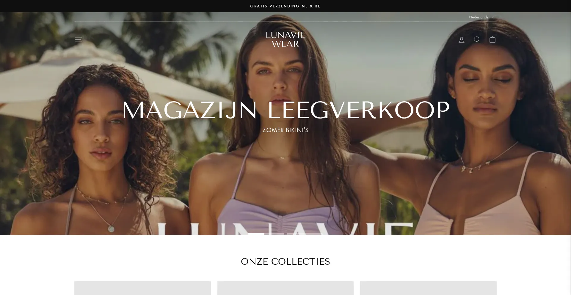 Website screenshot of Lunaviewear.nl
