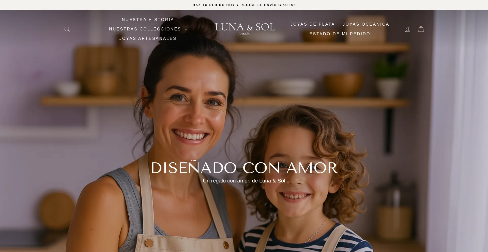 Website screenshot of Lunaysoljoyeria.es