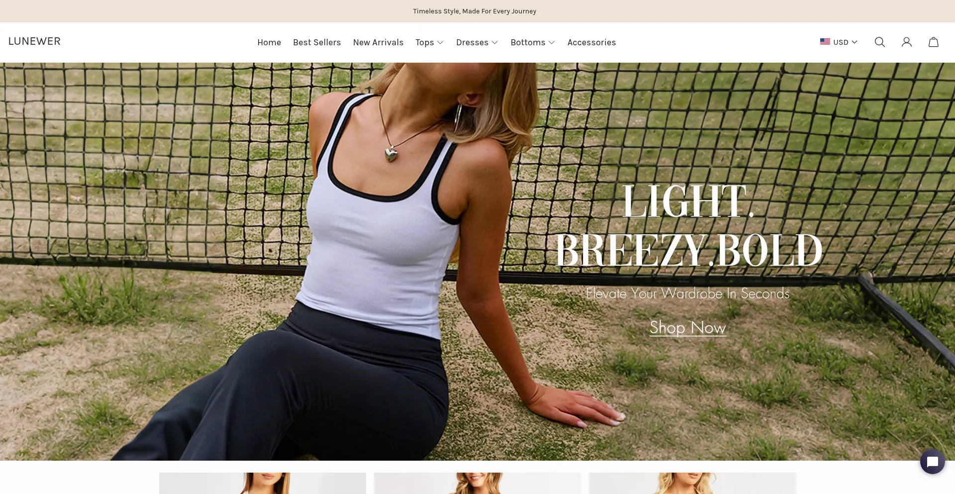 Website screenshot of Lunewer.com