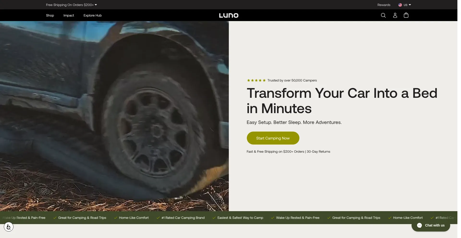 Website screenshot of Lunolife.com