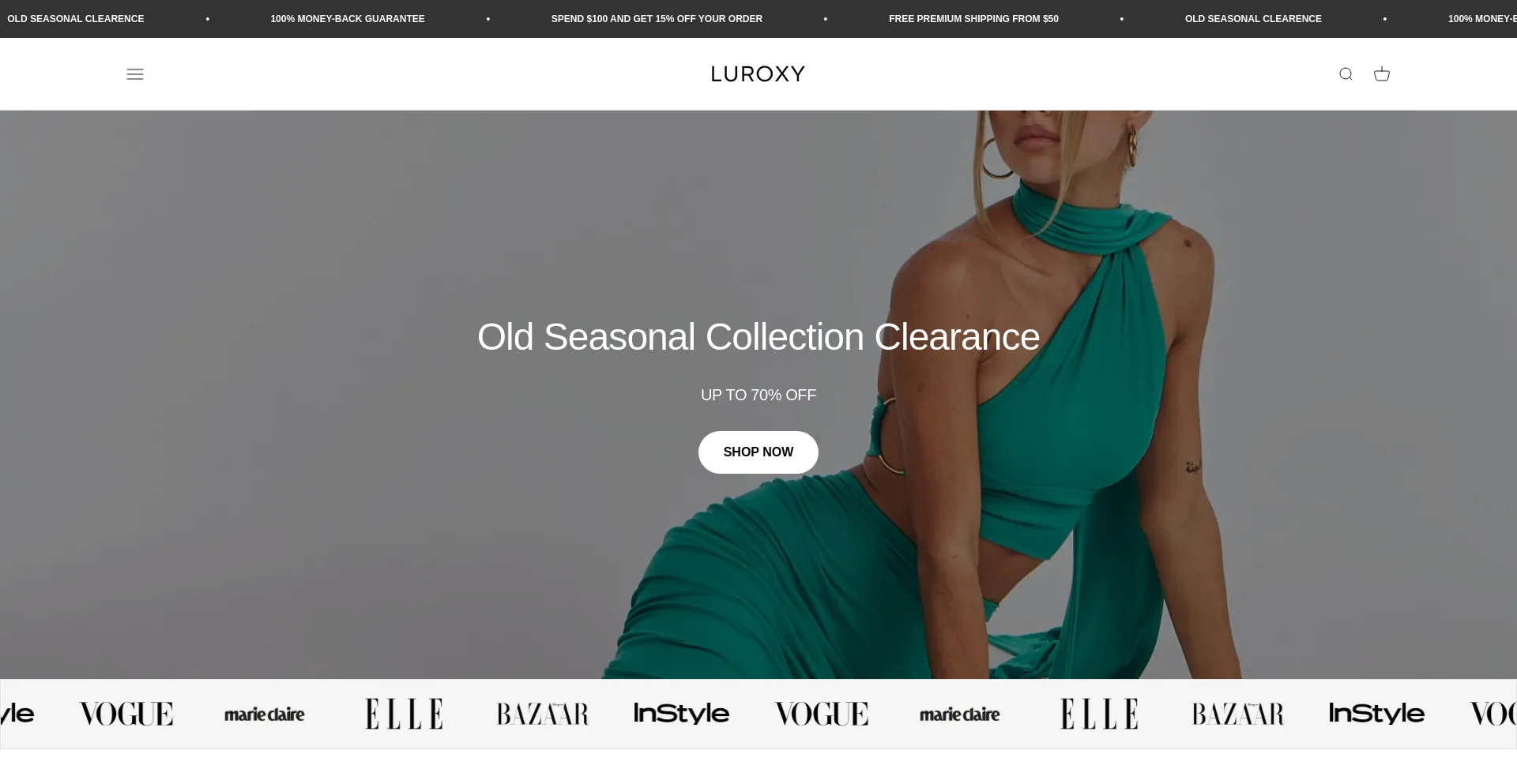 Website screenshot of Luroxy.com
