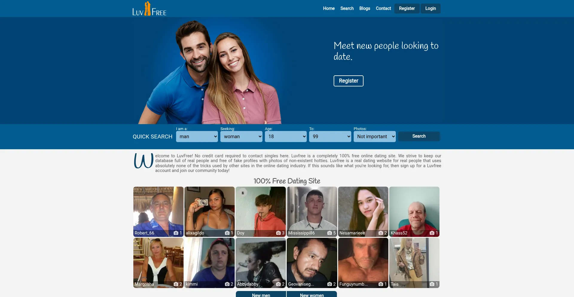 Luvfree.com Screenshot