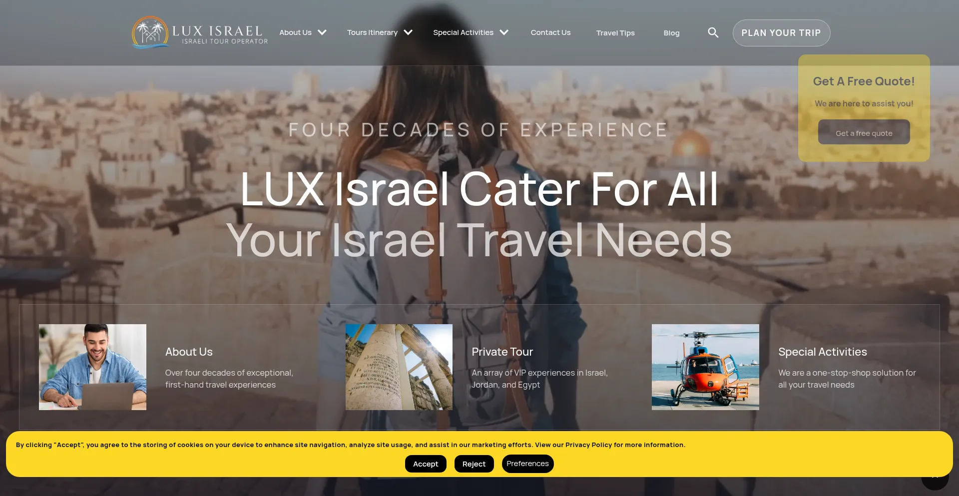 Website screenshot of Lux-israel.com