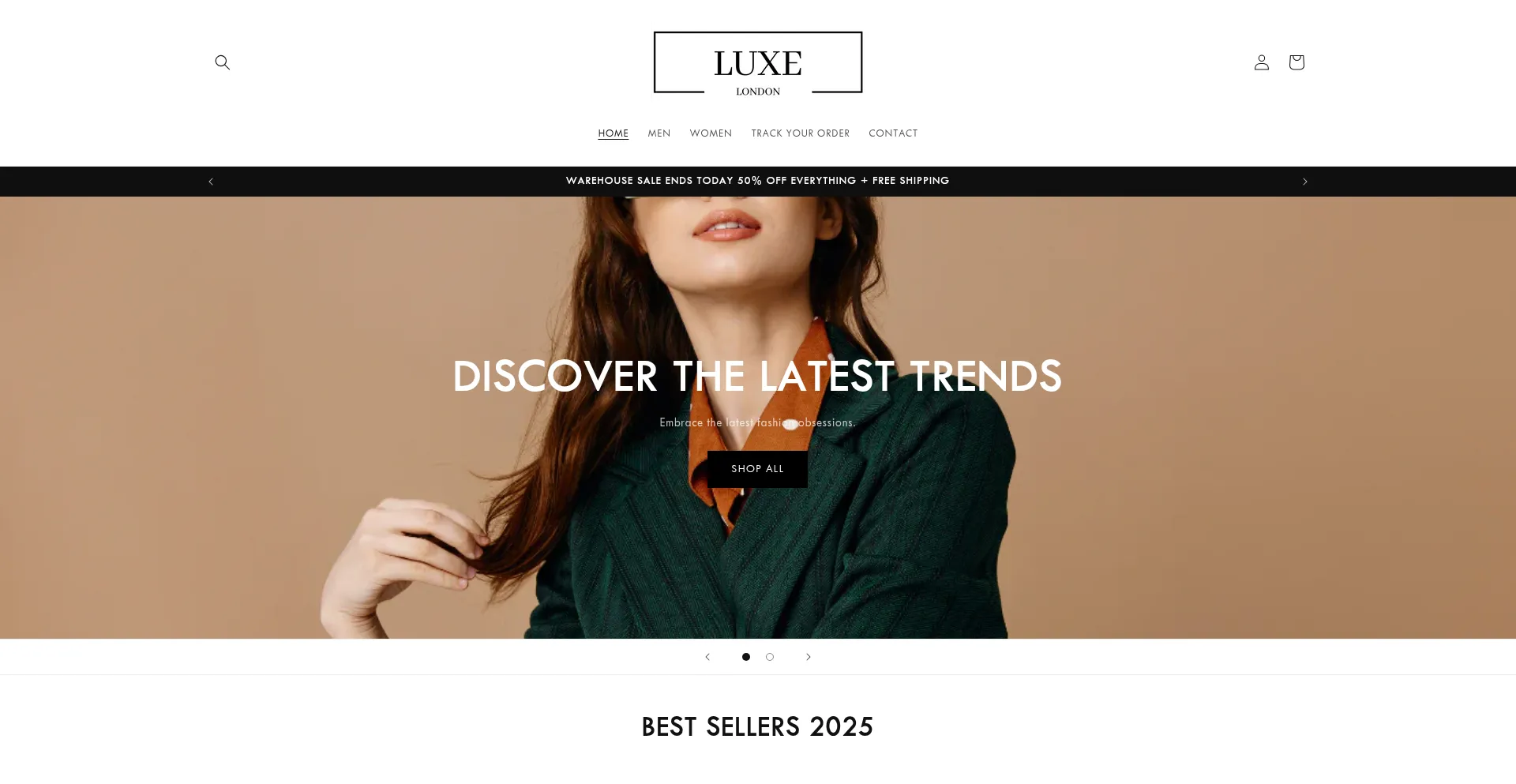 Website screenshot of Luxe-london.shop