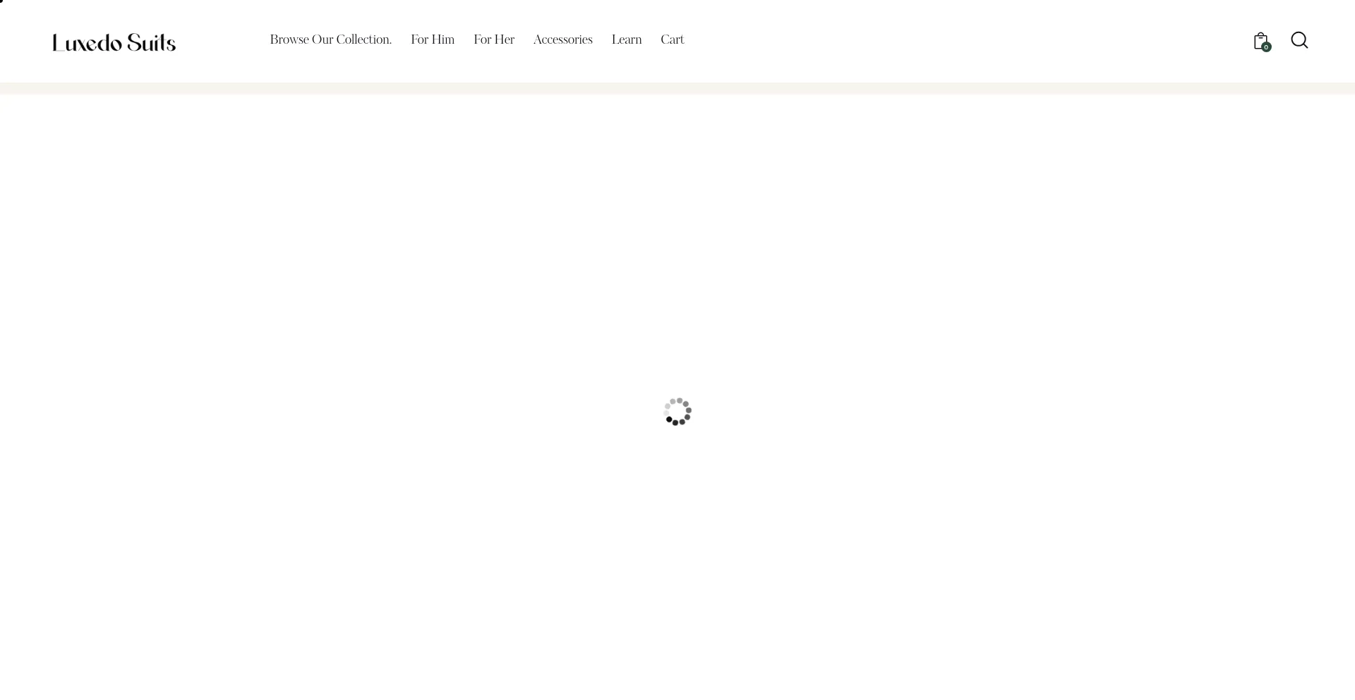 Website screenshot of Luxedosuits.com