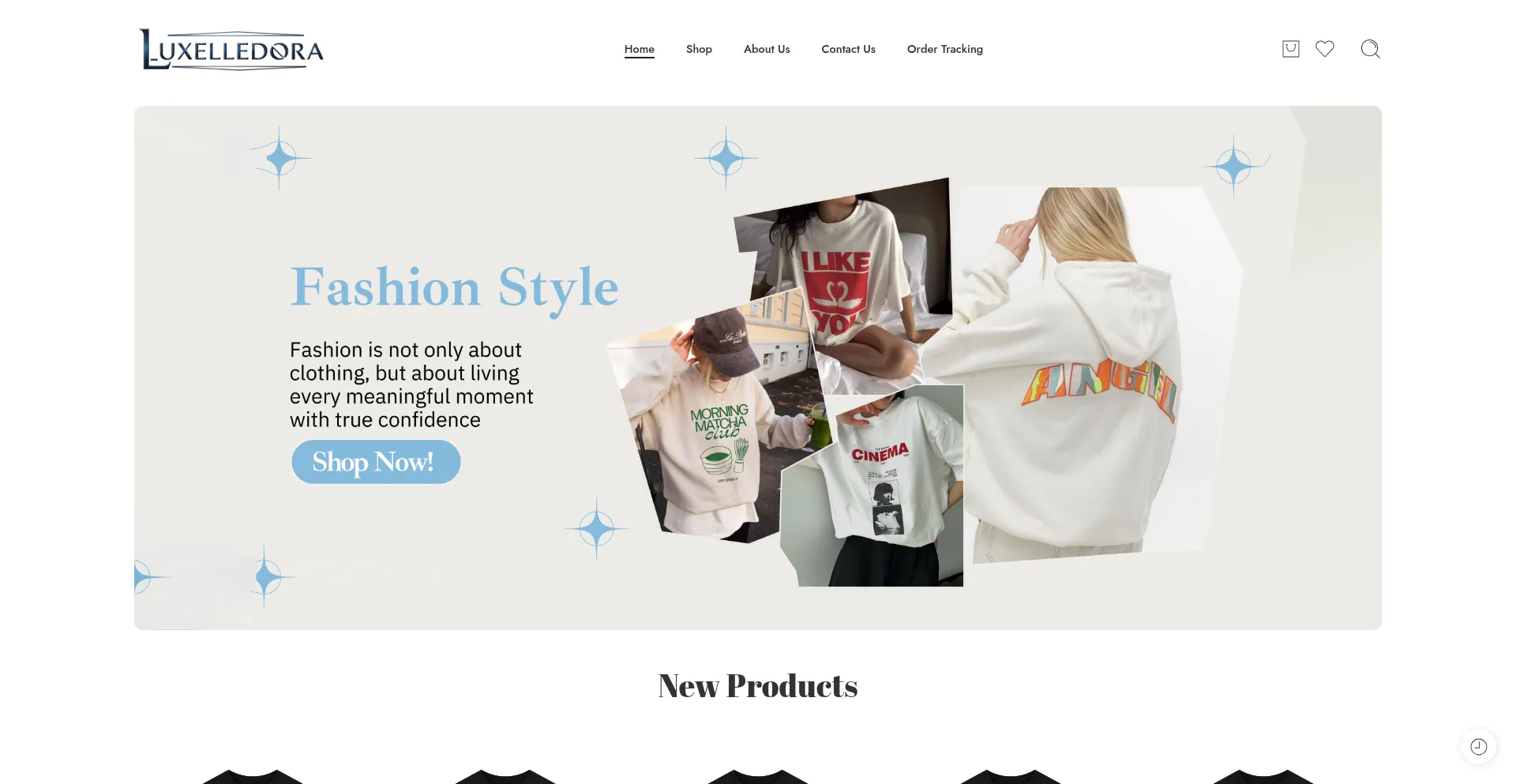 Website screenshot of Luxelledora.com