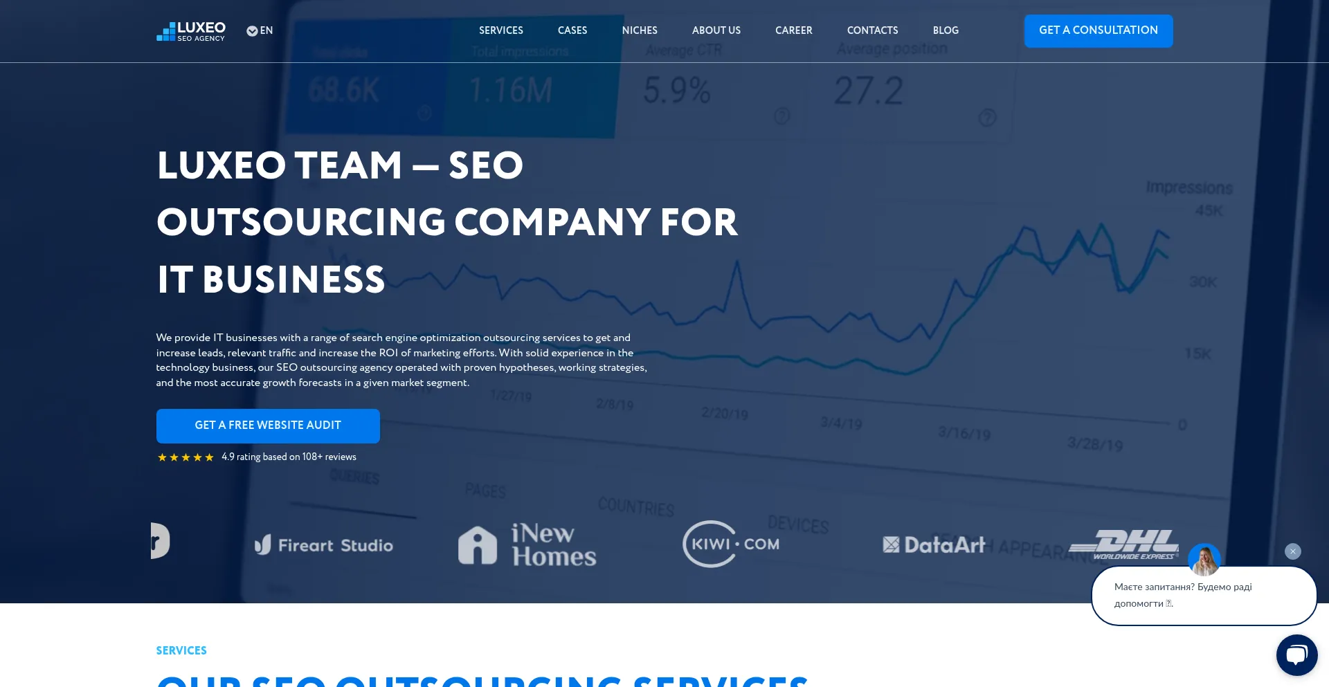 Website screenshot of Luxeo.team