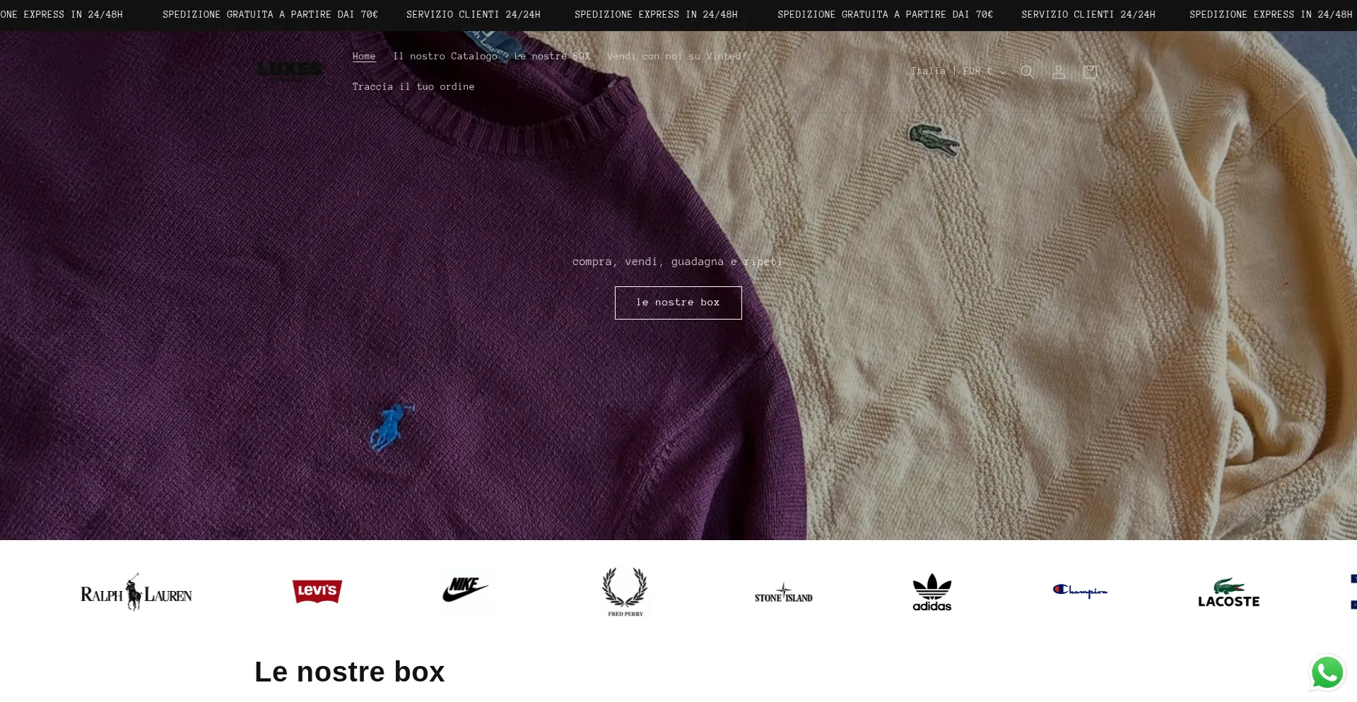 Website screenshot of Luxesvintage.com