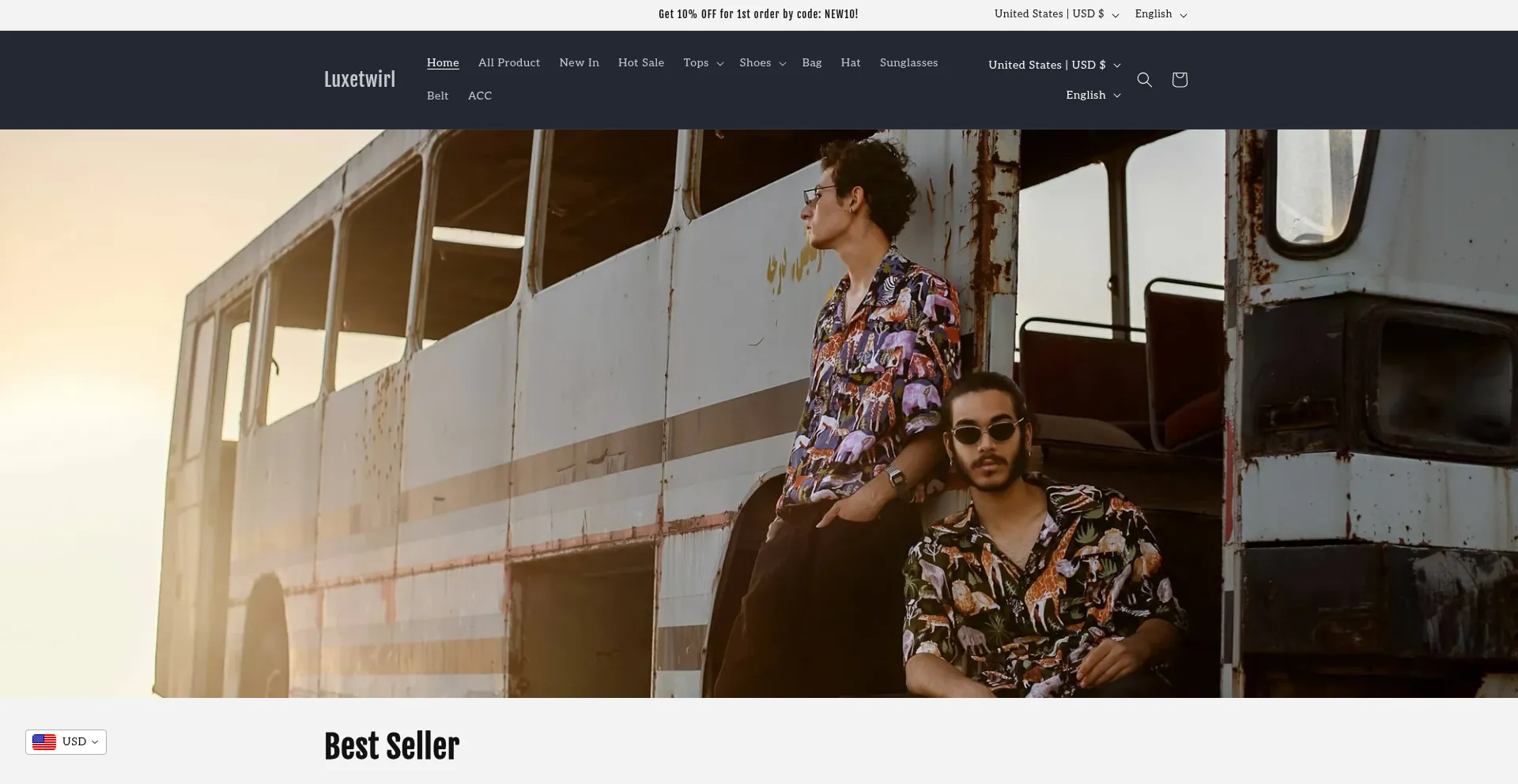 Website screenshot of Luxetwirl.com